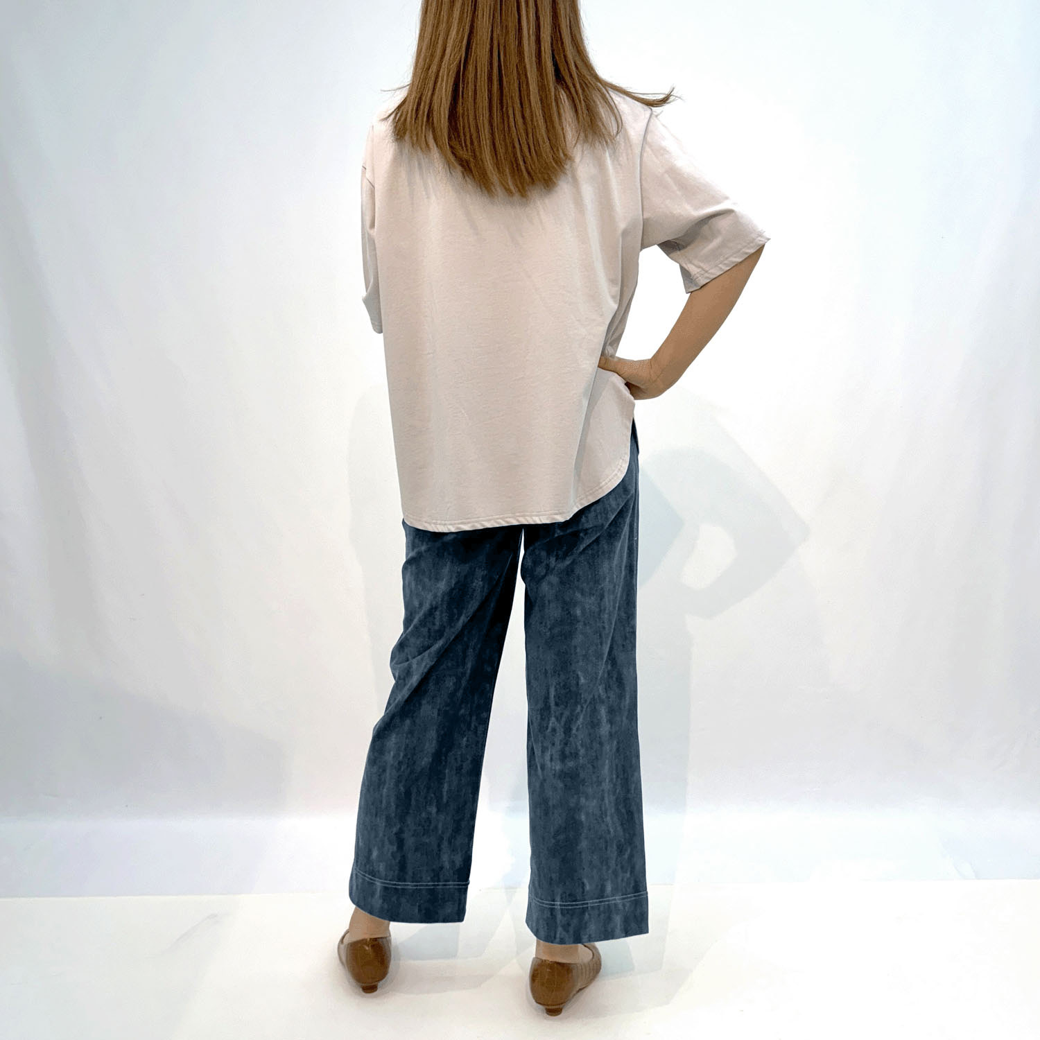 デニムプリントワイドパンツ - 画像3