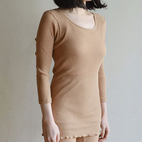 天衣無縫 リブ8分袖シャツ - 画像9