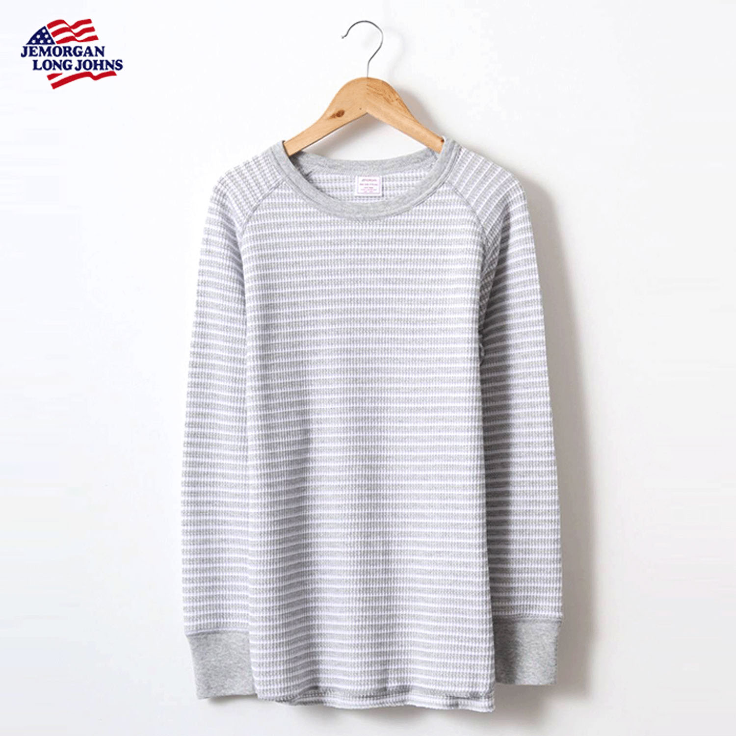【JEMORGAN LONG JOHNS】 ボーダー ワッフルラグランTパック - 画像4