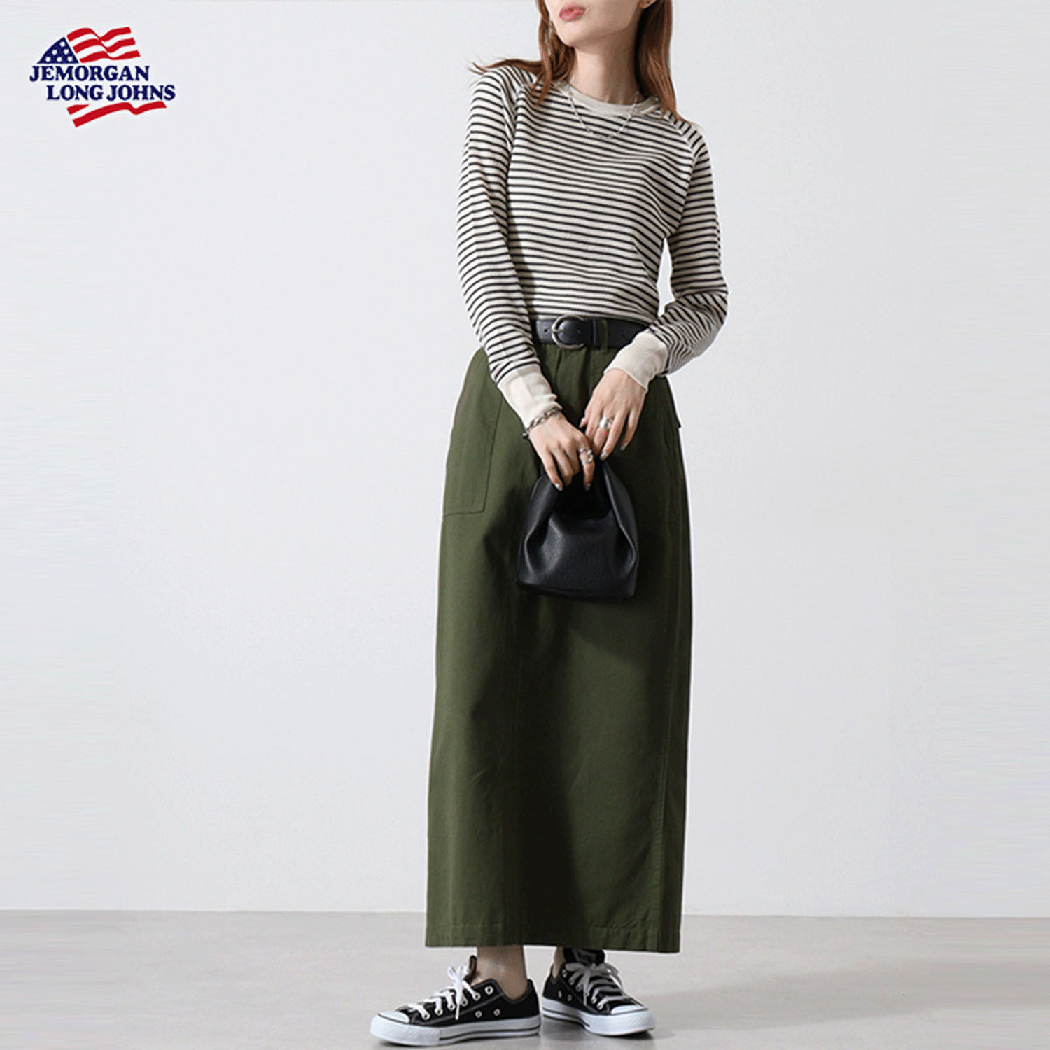 【JEMORGAN LONG JOHNS】 ボーダー ワッフルラグランTパック - 画像9