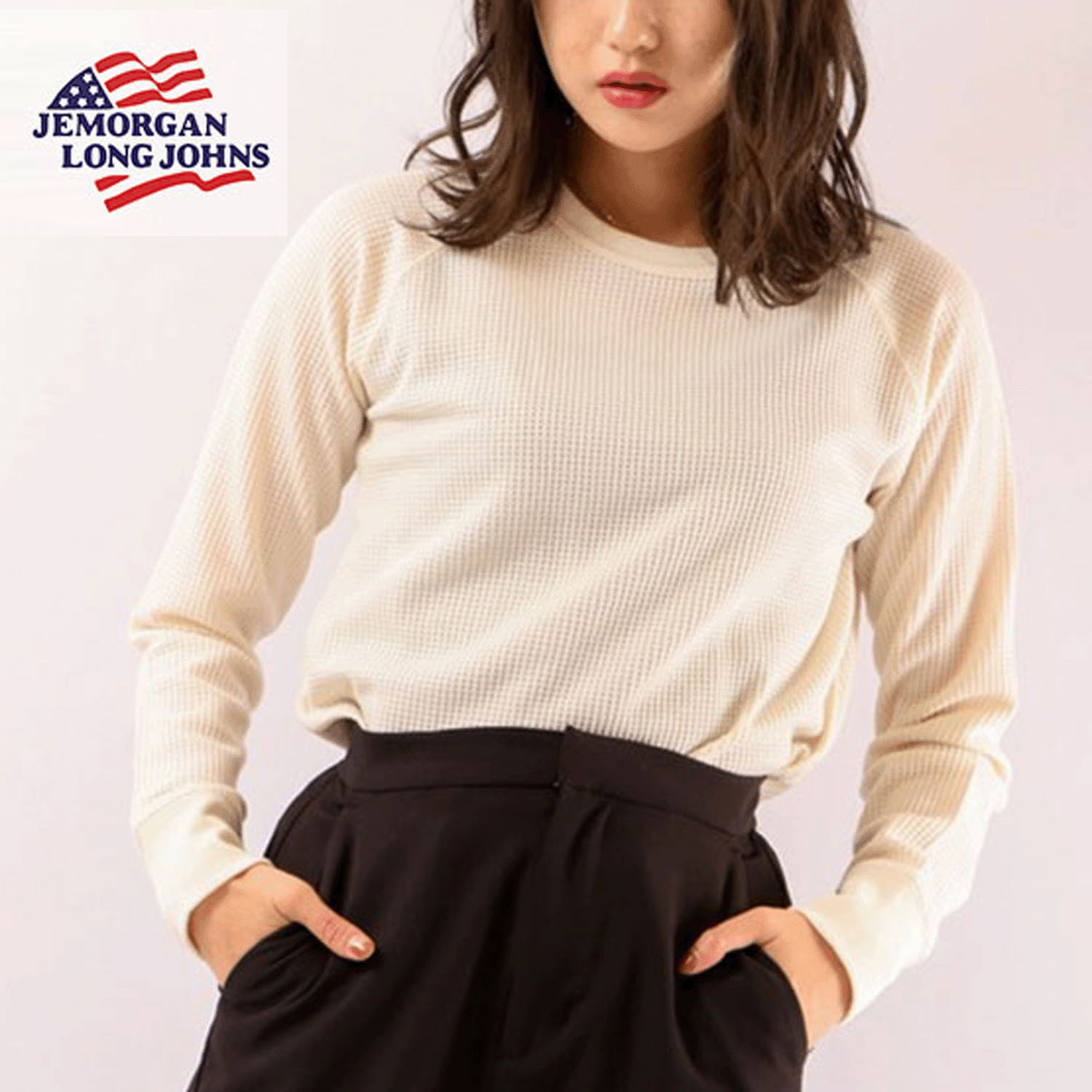 【JEMORGAN LONG JOHNS】 無地ワッフルラグランTパック - 画像15