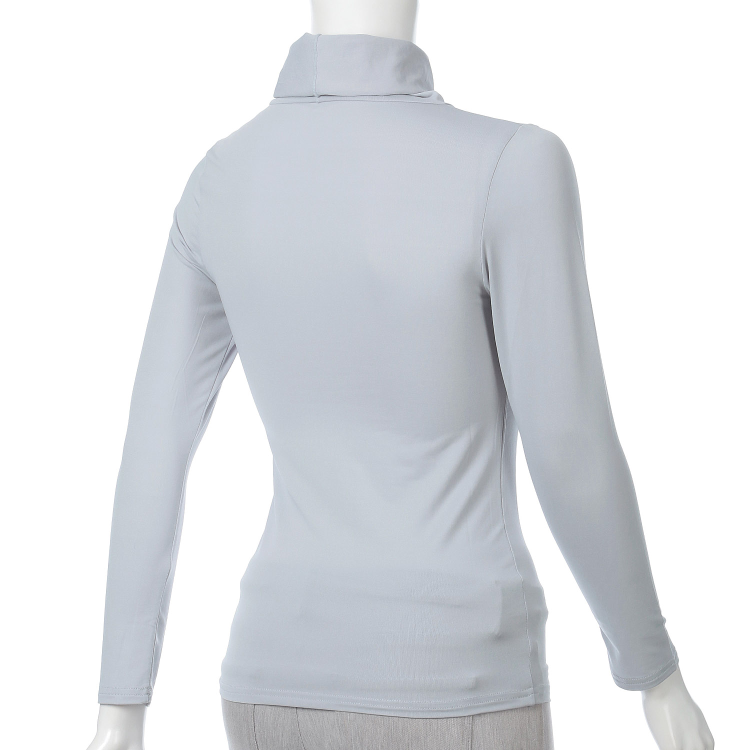 さらっと着て日焼け対策 耳紐付きタートルネックシャツ - 画像2