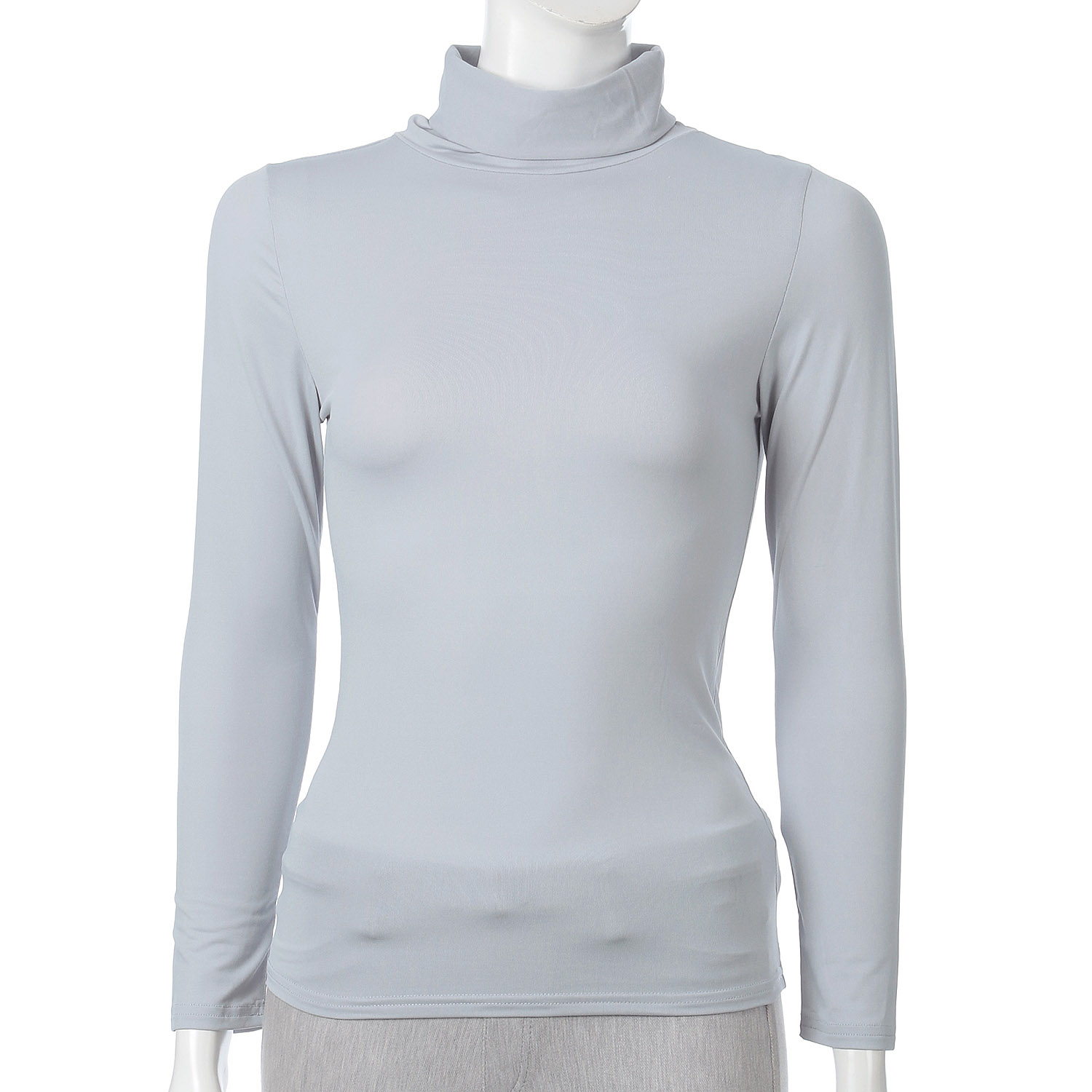 さらっと着て日焼け対策 耳紐付きタートルネックシャツ