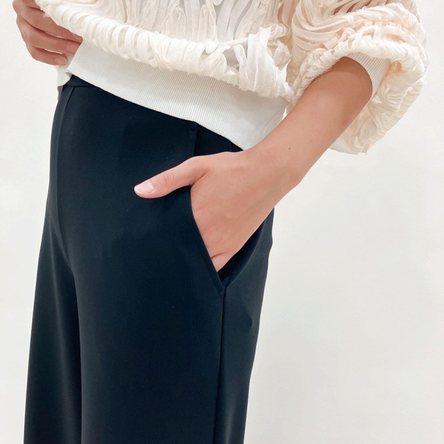 ピタッツ 通年素材（インレック）ワイドパンツ - 画像16