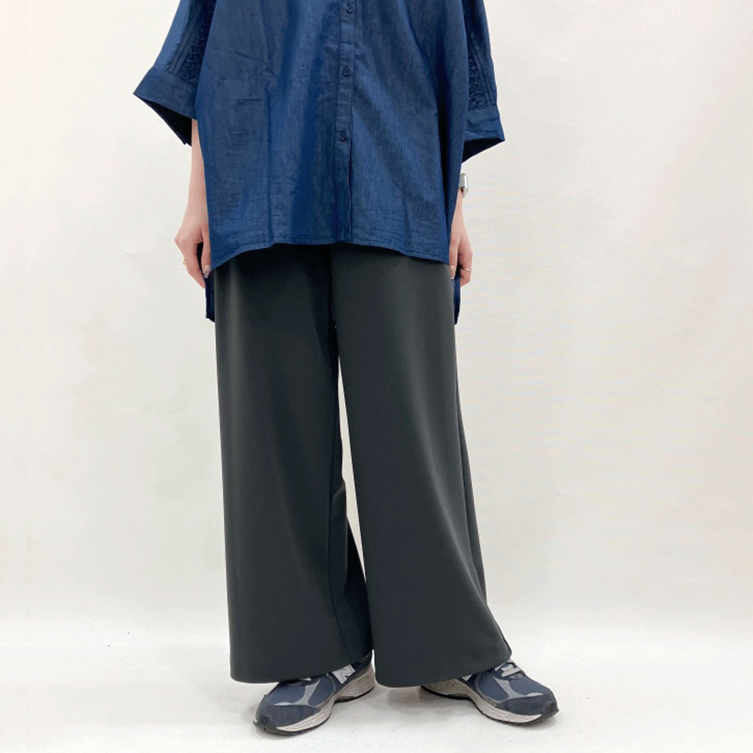 ピタッツ 通年素材（インレック）ワイドパンツ - 画像8