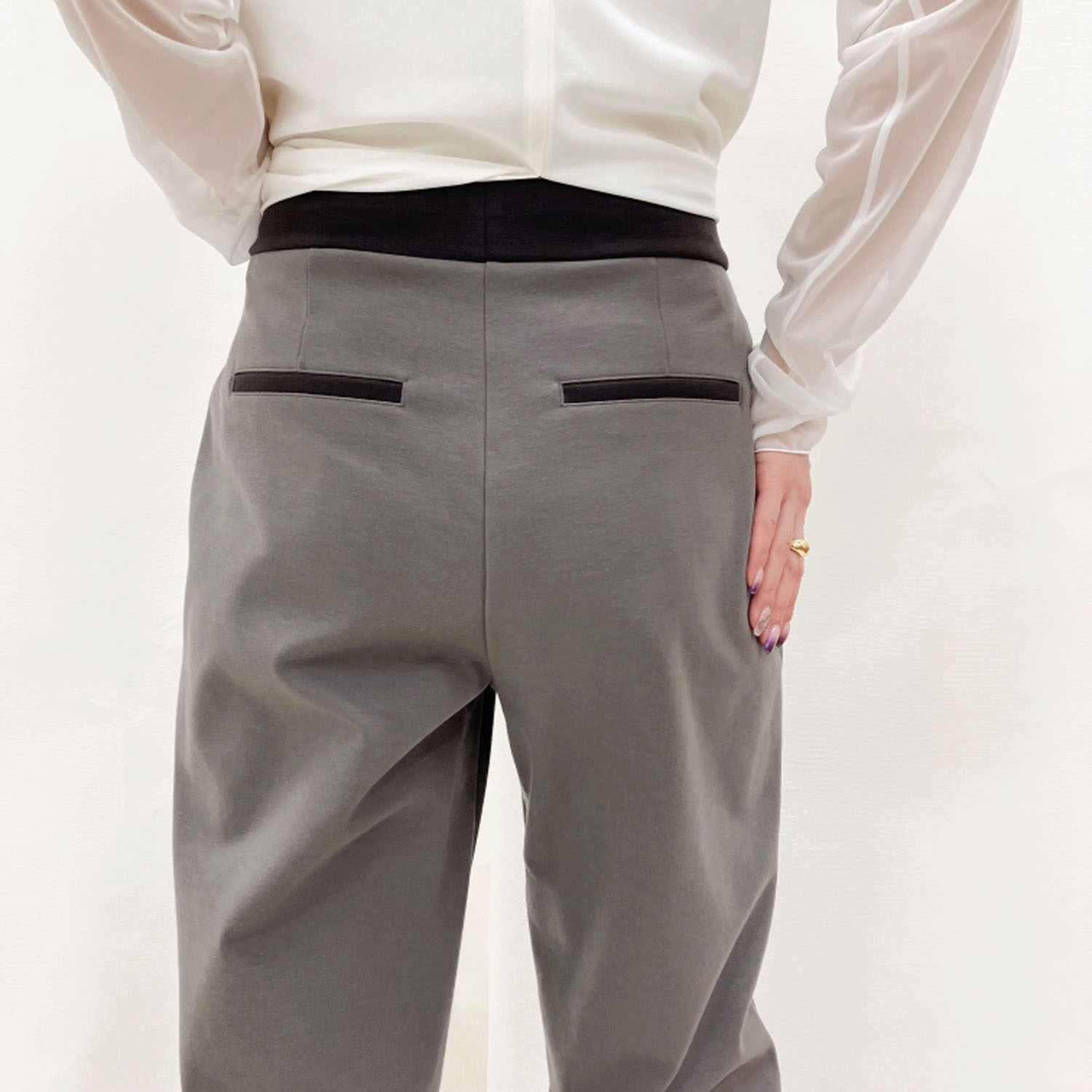 ピタッツ ネオウォームバイカラーテーパードパンツ - 画像8