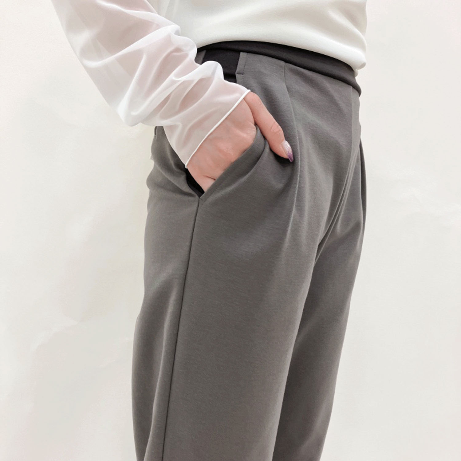 ピタッツ ネオウォームバイカラーテーパードパンツ - 画像9