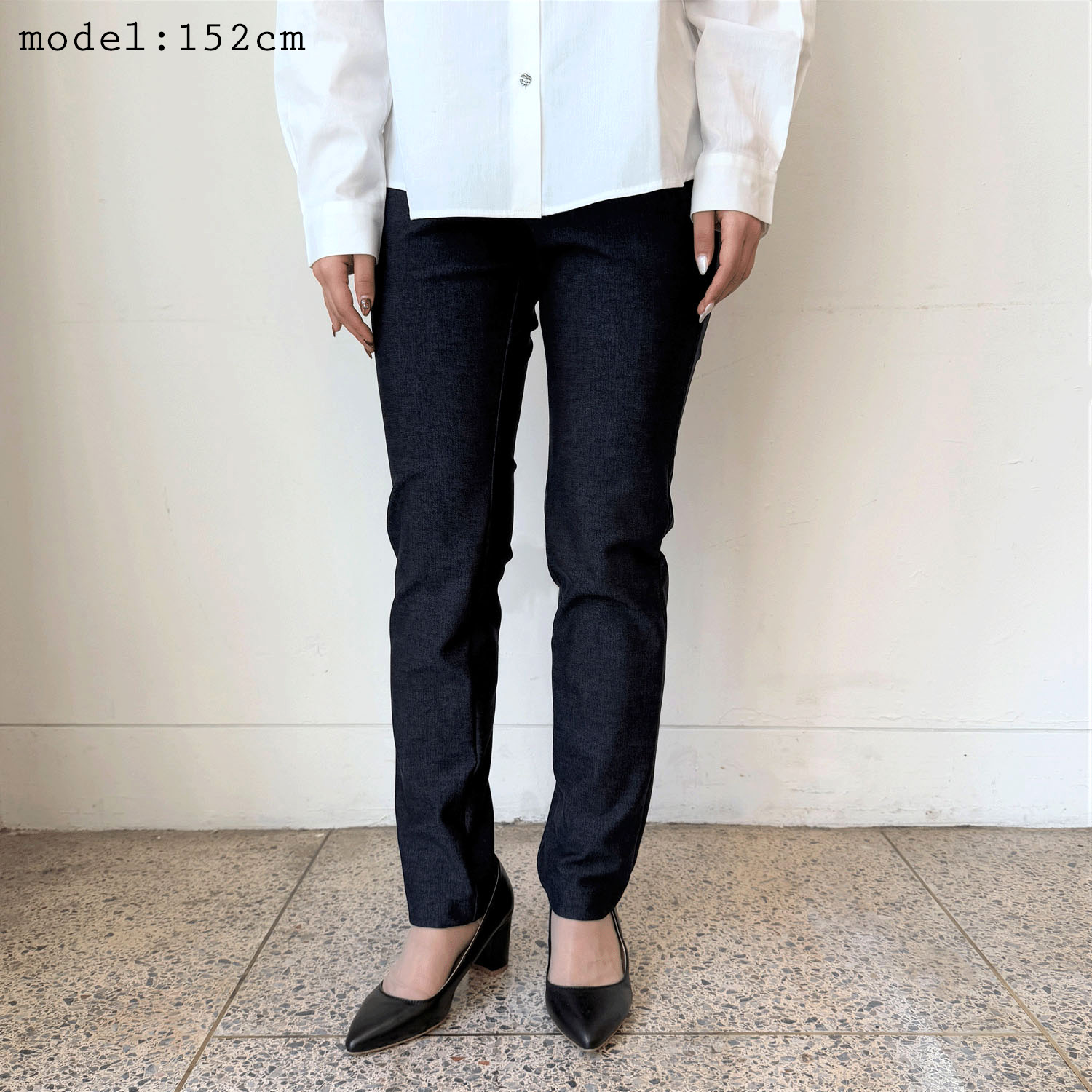 ピタッツ 裏起毛 スティックパンツ デニムプリント - 画像3