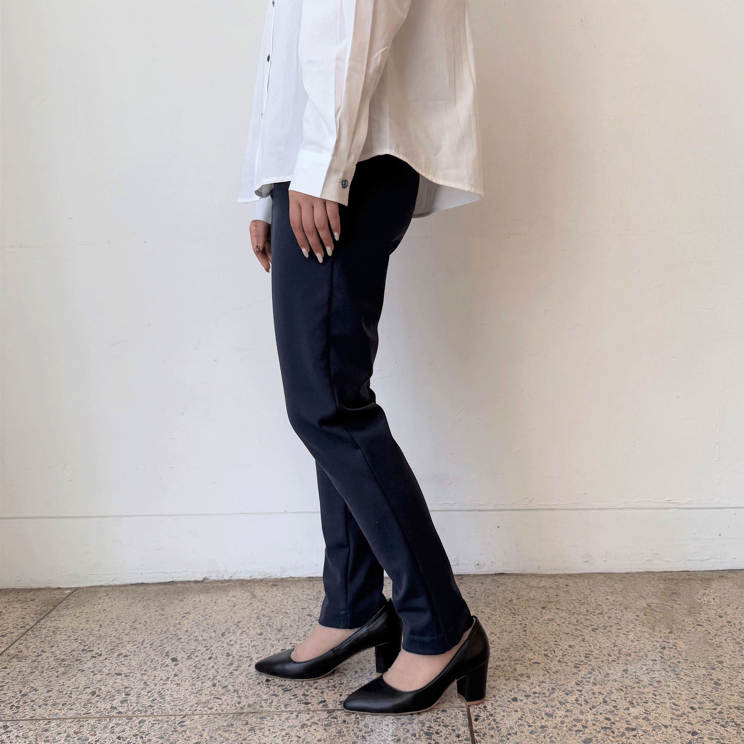 ピタッツ裏起毛 裾スリム 股下71cm丈 - 画像3