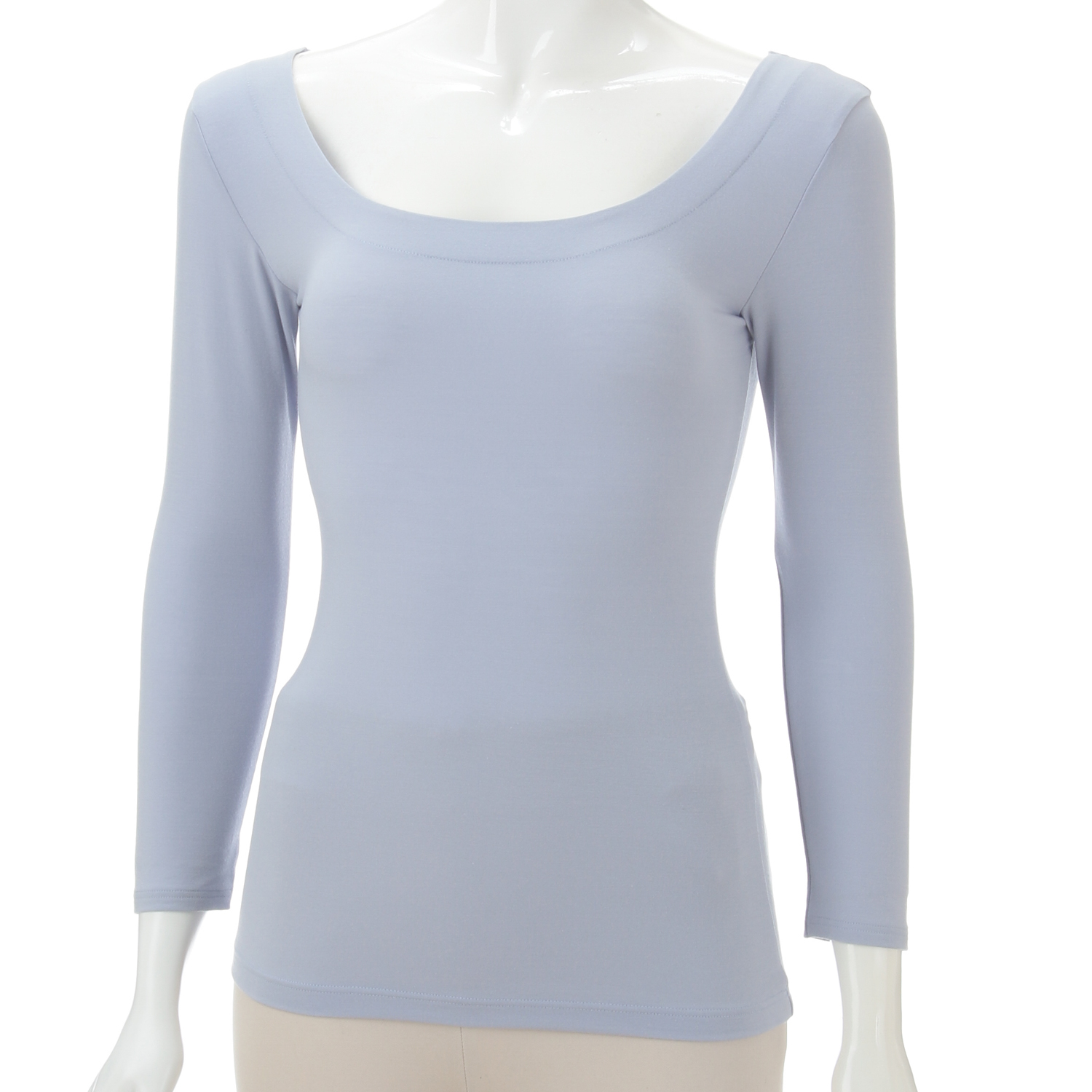 とろ～り極上インナー ラウンドネック8分袖 M／L ジョワイユ