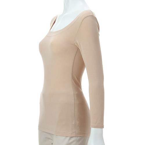 とろ～り極上インナー ラウンドネック8分袖 LL ジョワイユ - 画像4