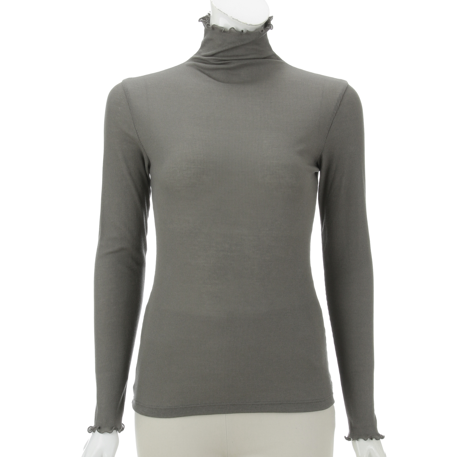 ジョワイユ ふわふわテレコ ボトルネック長袖インナー - 画像5