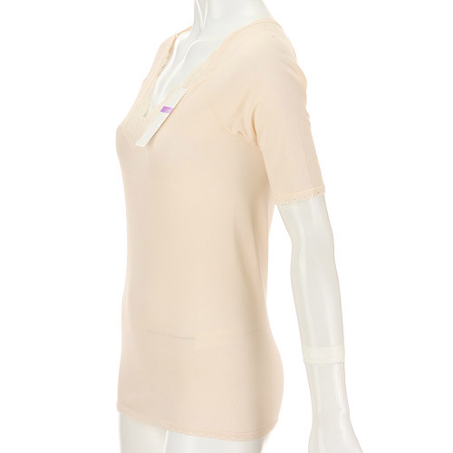 【26SS予約受付】アサメリー 広巾エステル 5分袖インナー - 画像2