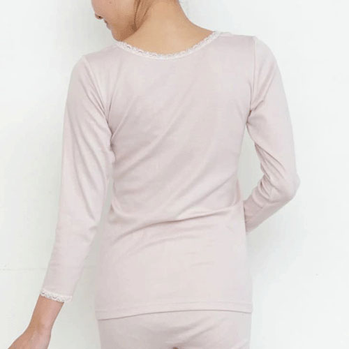 風のシンフォニー オーガニックコットン 8分袖インナー LL - 画像2