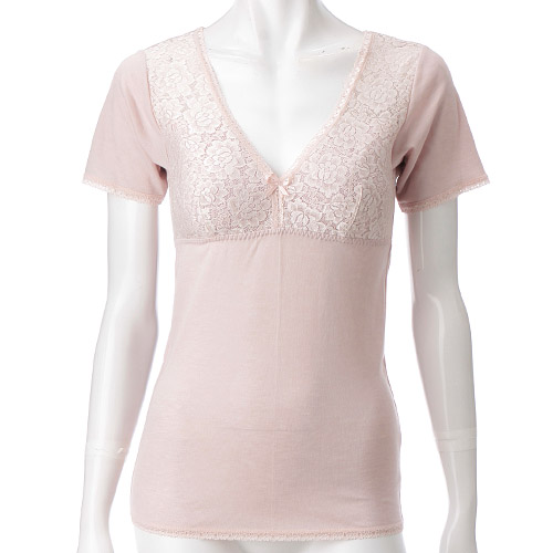 風のシンフォニー カップ付3分袖インナー - 画像1