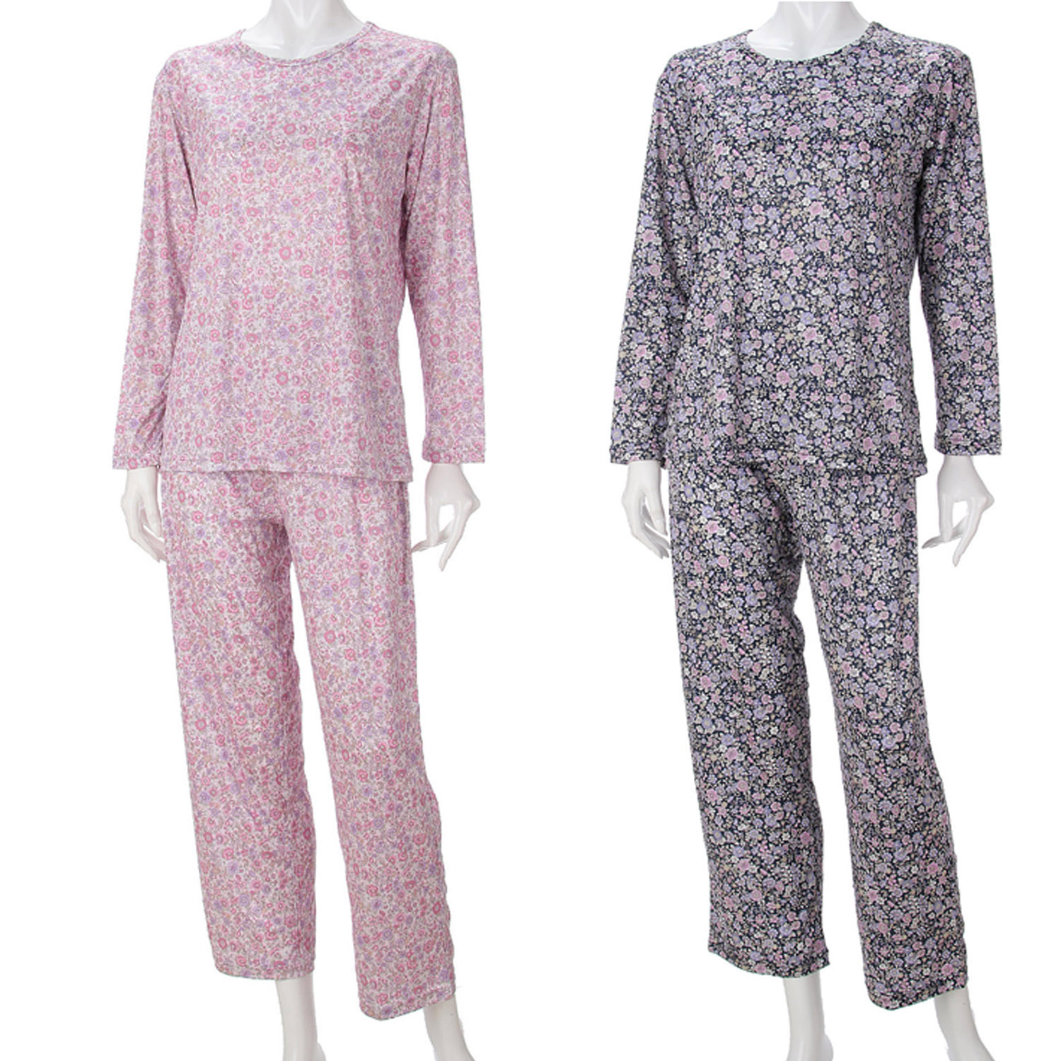 ジョワイユニュイ ポーチ付 携帯パジャマ Tスーツ プチフラワー - 画像1