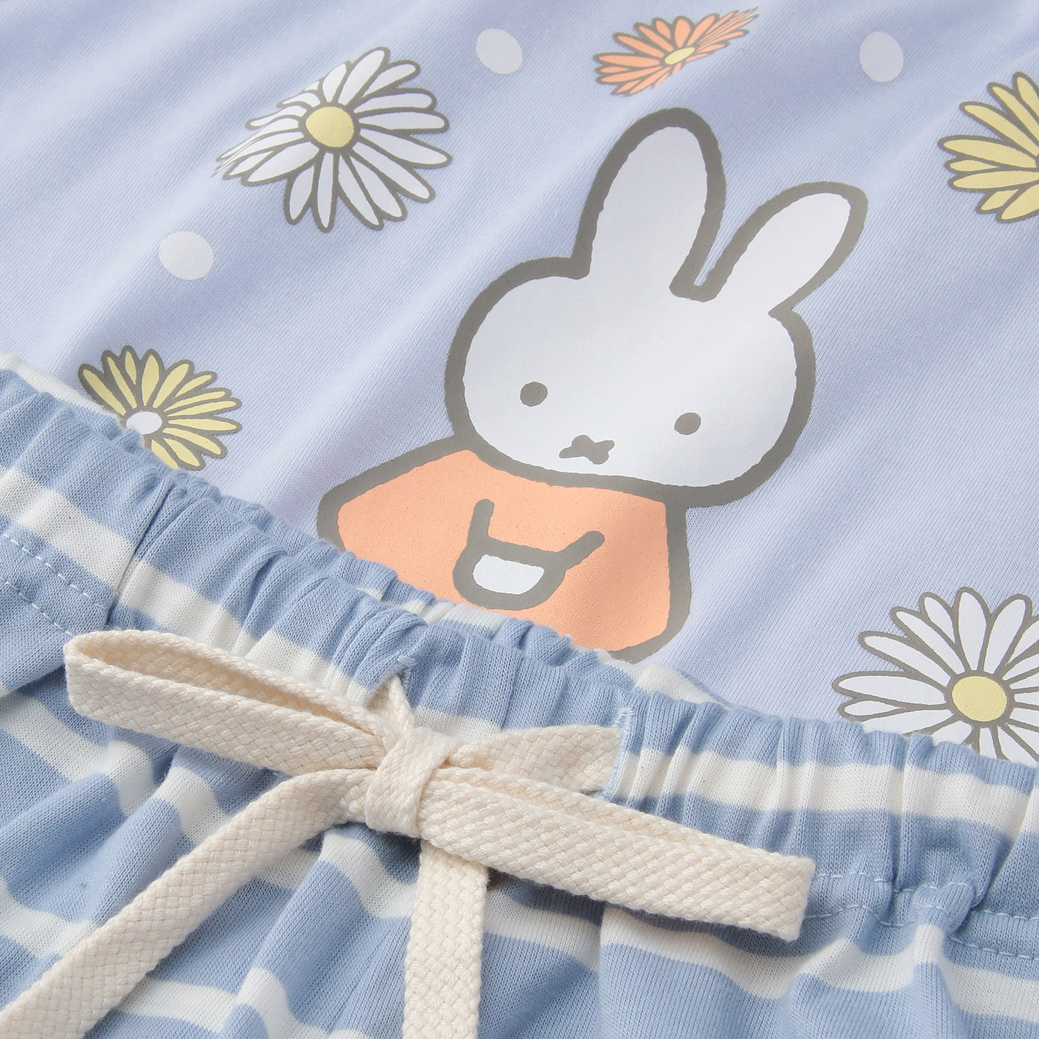 miffy 天竺 無地＆先染めボーダー 半袖7分丈パンツTスーツ  レディース - 画像5