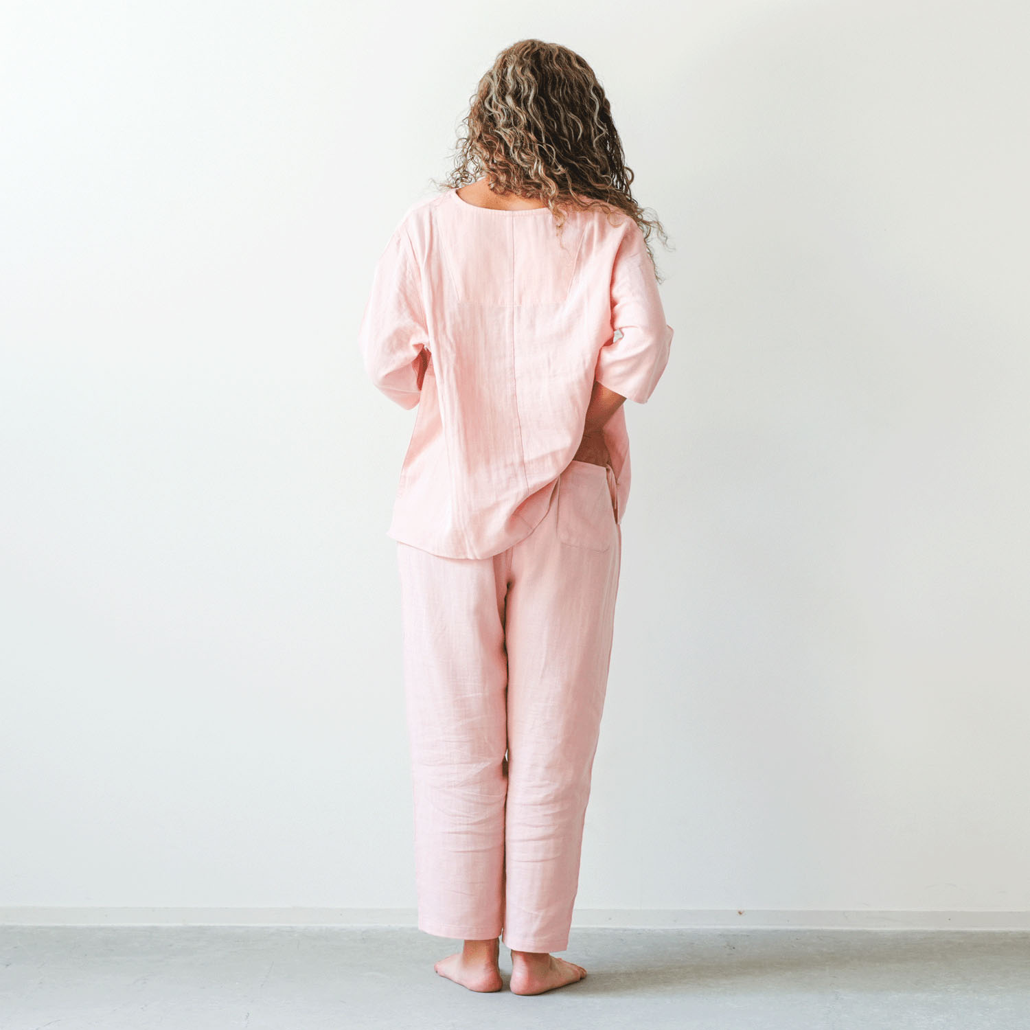 着る保湿クリーム キーネック7分袖パジャマ×ピロケースセット - 画像11