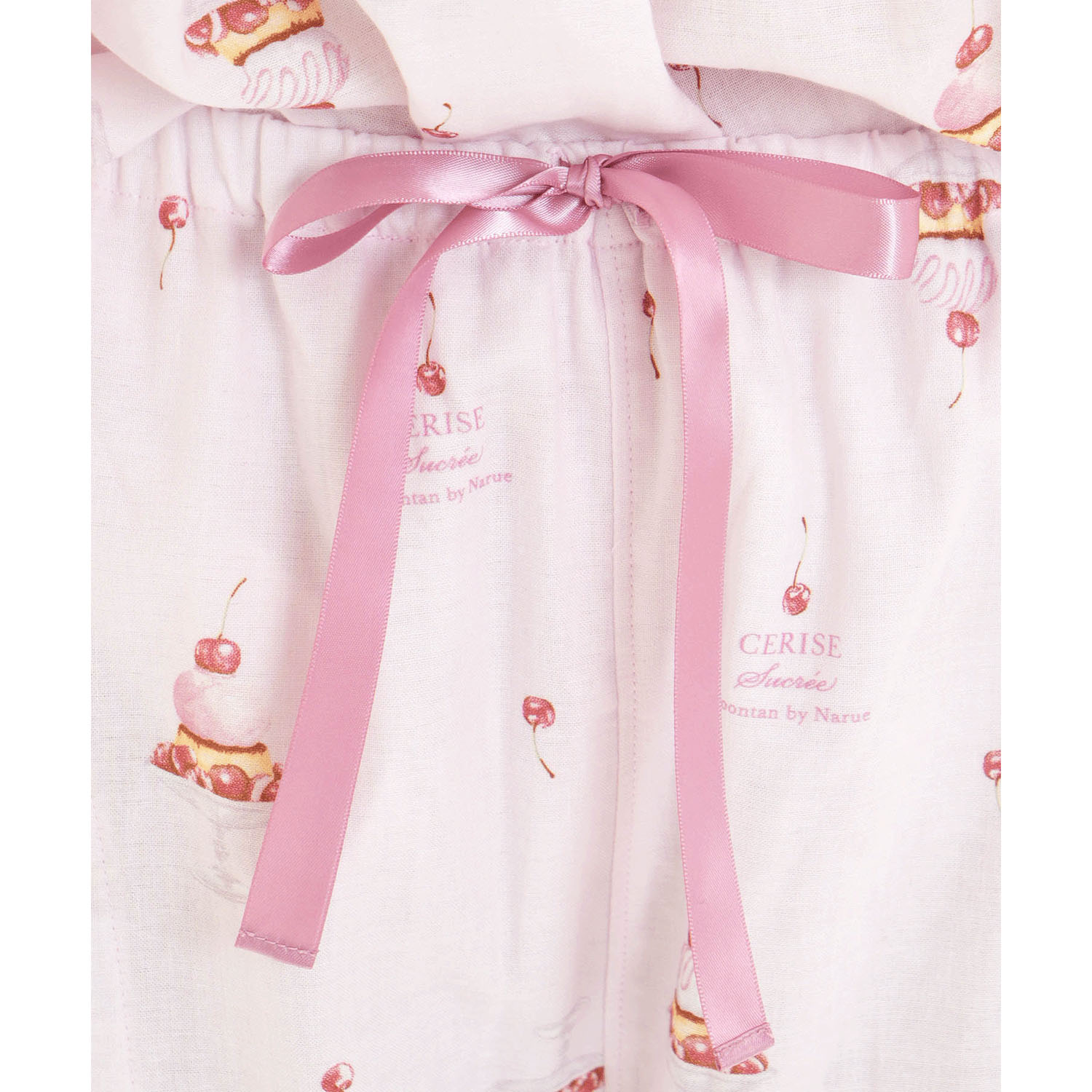 Narue コットンダブルガーゼチェリースイーツフリルパジャマ - 画像15