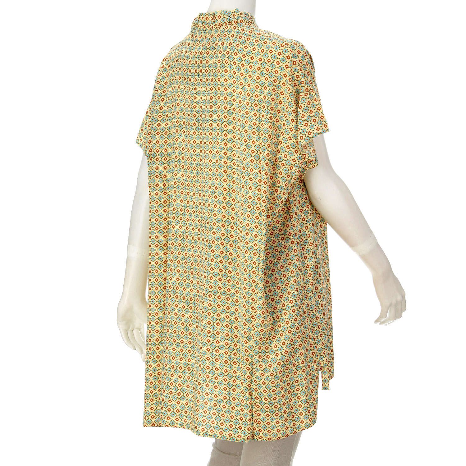 レーヨンプロバンス柄前開きチュニックワンピース - 画像3