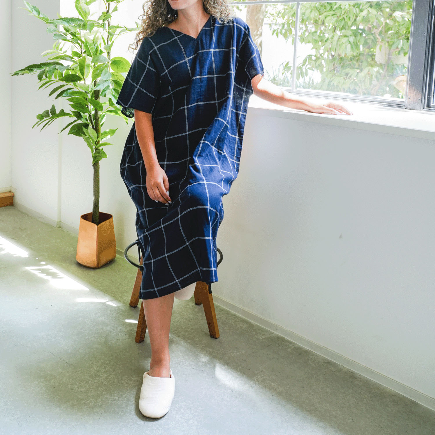 着る保湿クリーム ライトスクエア半袖ワンピース - 画像1