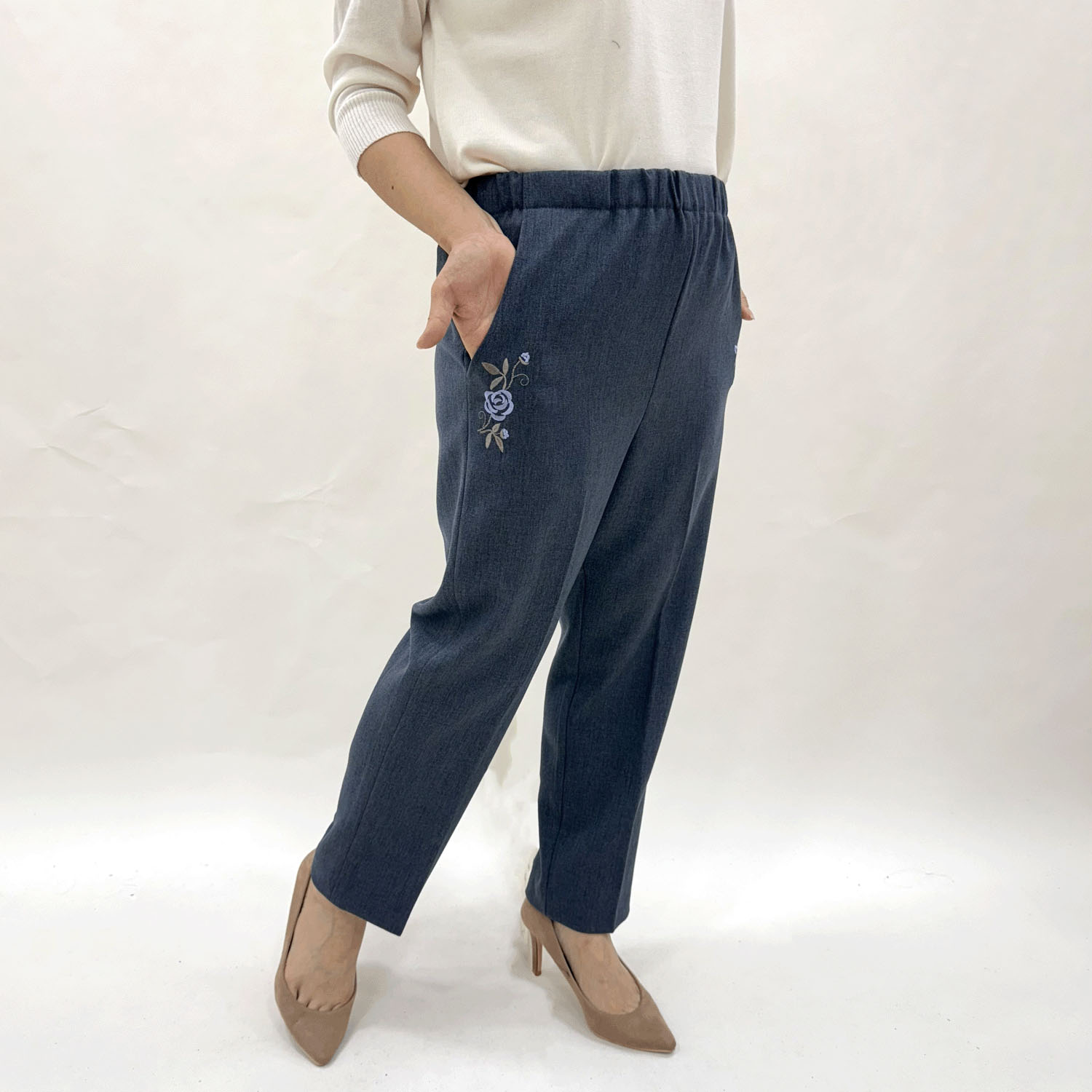 バラポケット刺繍55丈 - 画像2