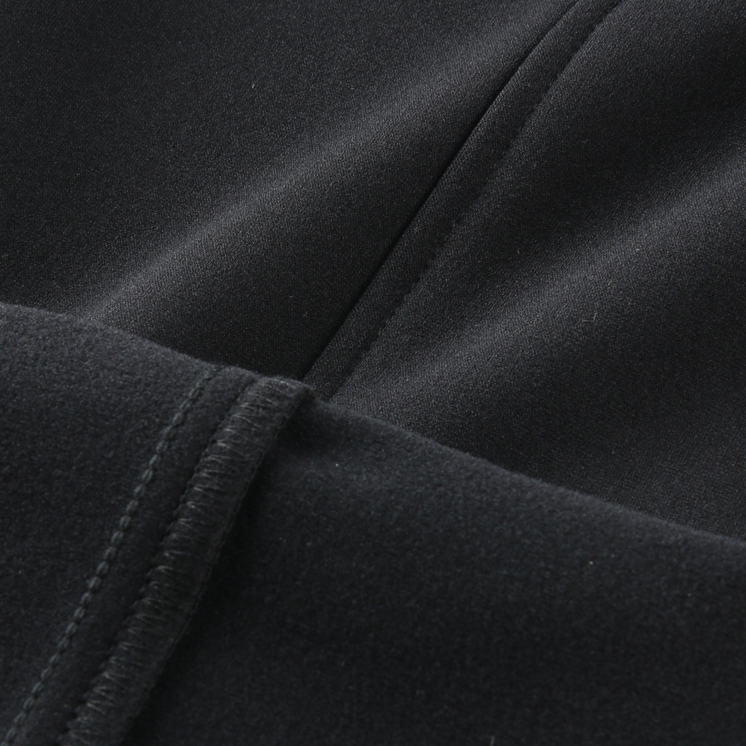 フィットパンツ 裏起毛 黒無地 股下72cm丈 - 画像8