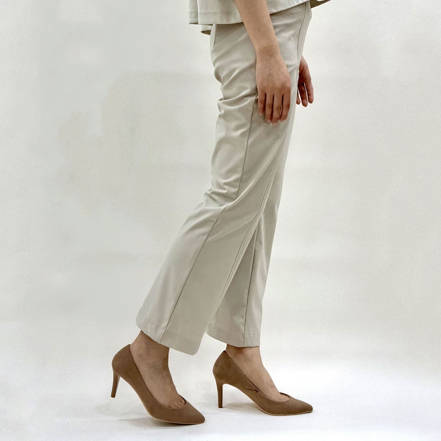 フィットパンツ無地 股下65cm丈 - 画像2