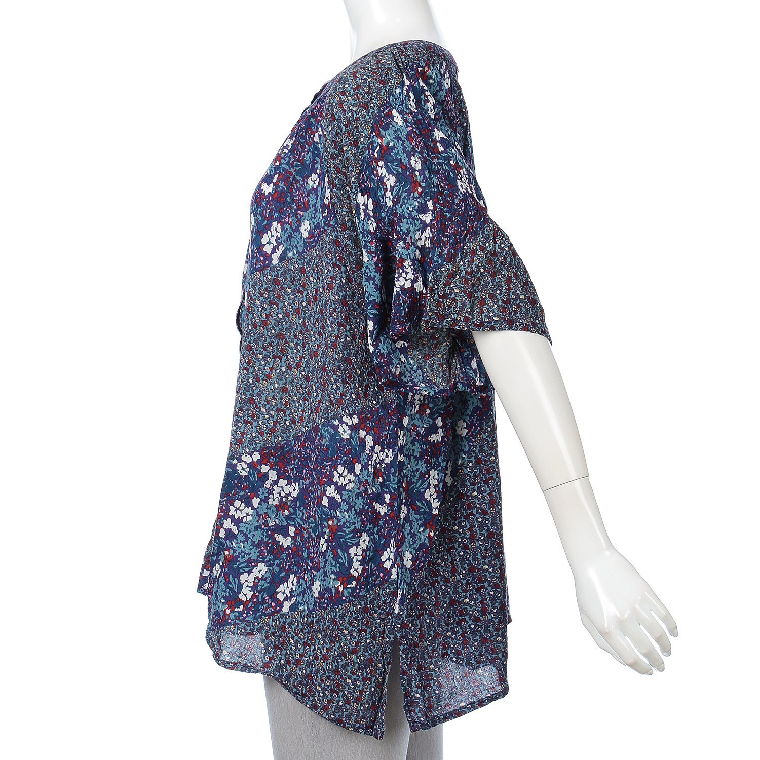 【LUPILIEN】レーヨンプリント ボタニカル ドルマン ブラウス - 画像3