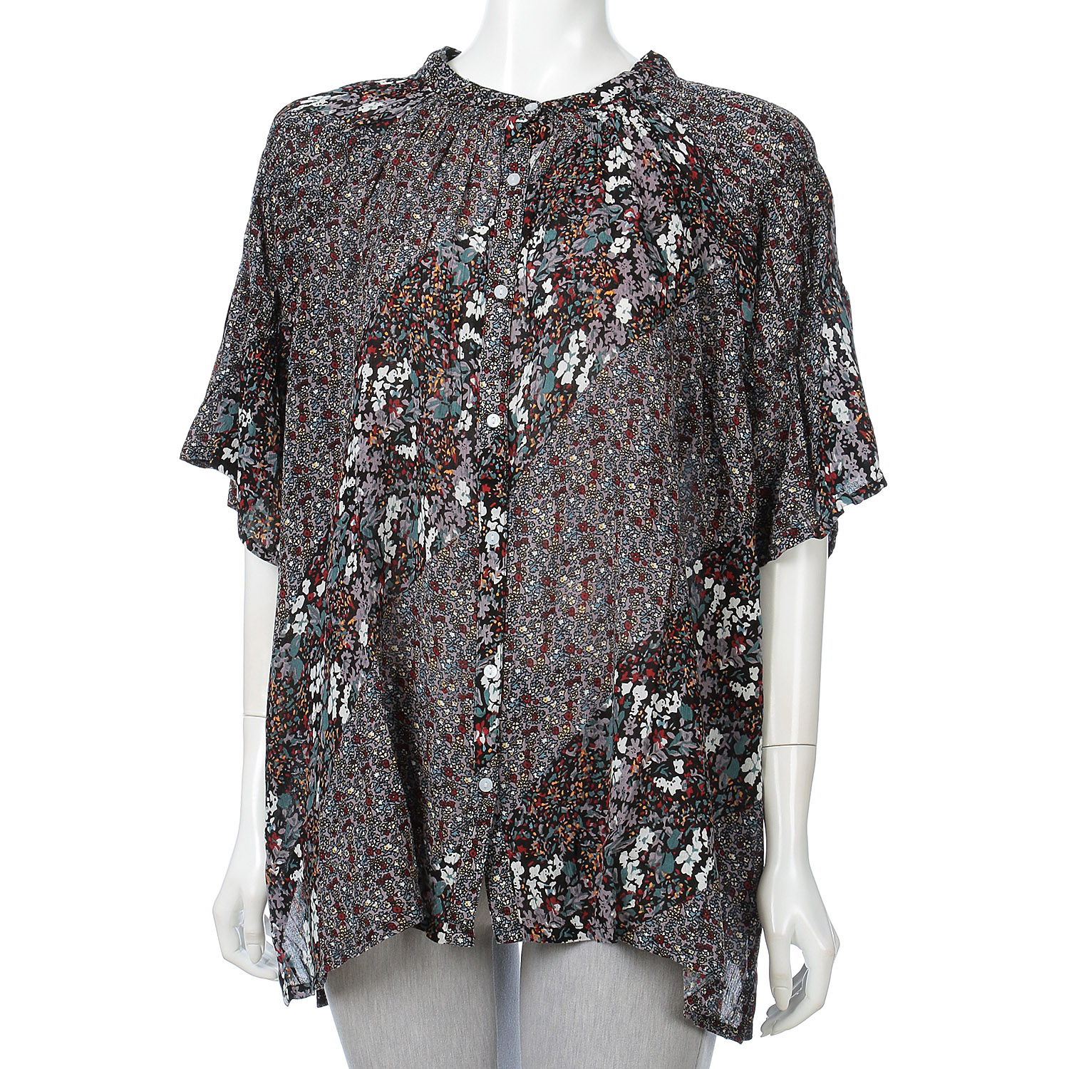 【LUPILIEN】レーヨンプリント ボタニカル ドルマン ブラウス - 画像6