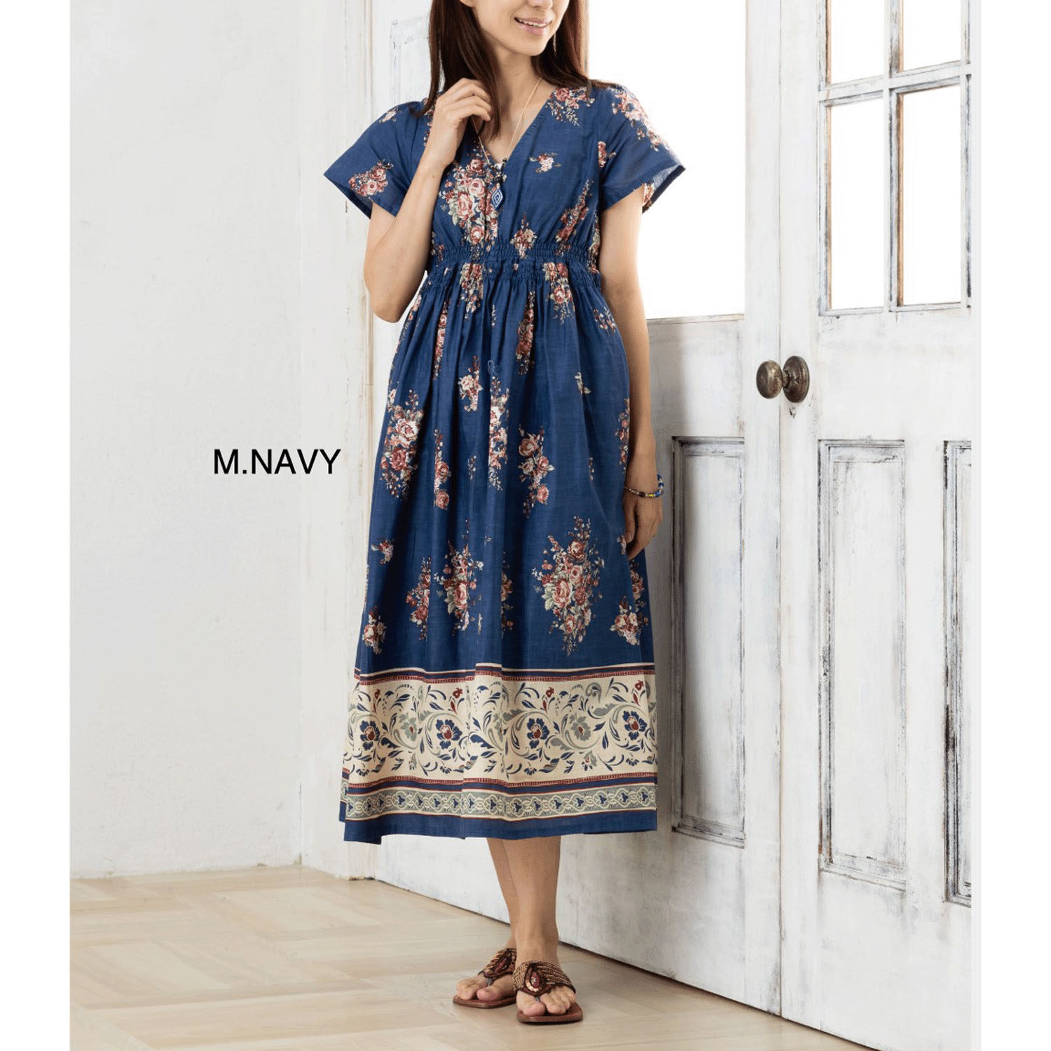 CUAインド綿ワンピース