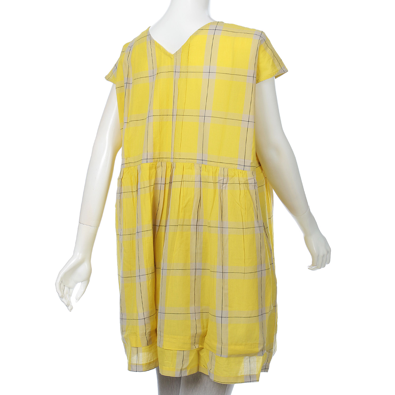 【LUPILIEN】コットンボイルチェック 前後2WAY レイヤード チュニック ブラウス - 画像5