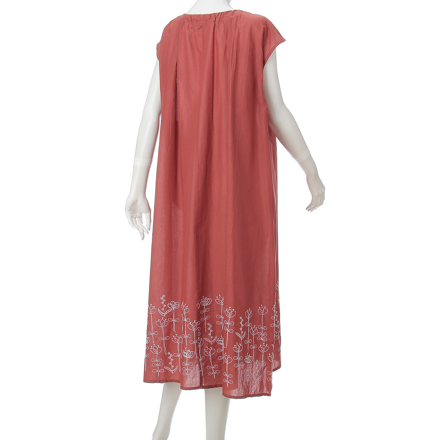 綿キャンブリック刺しゅうワンピース - 画像10