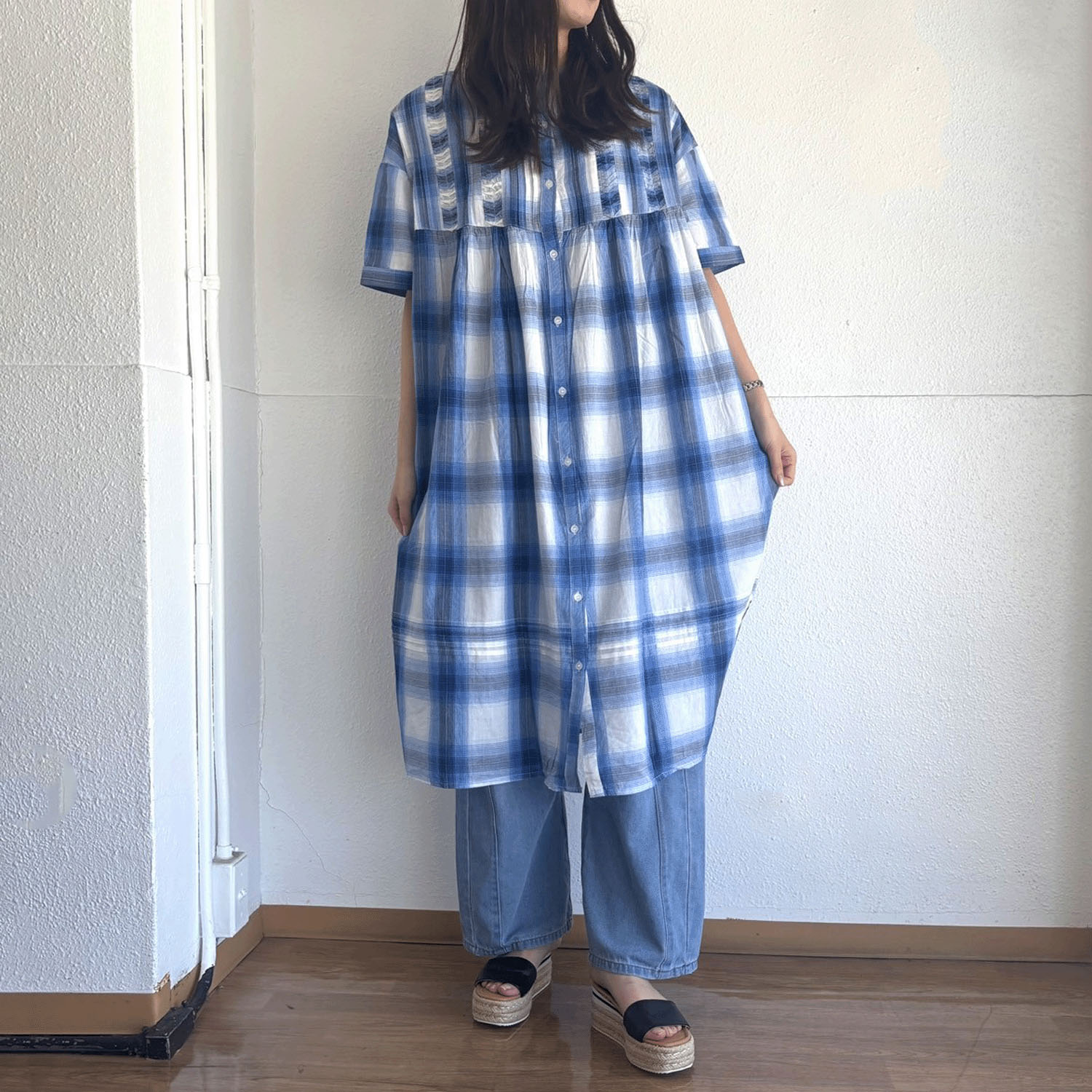 LUPILIEN  ピンタックワンピース