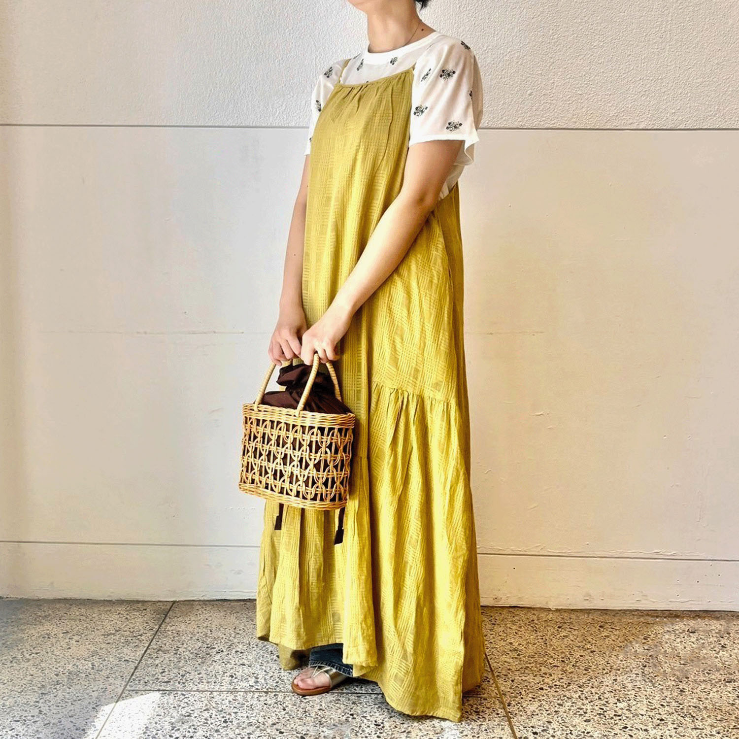 【LUPILIEN】 シアーチェックキャミワンピース - 画像11