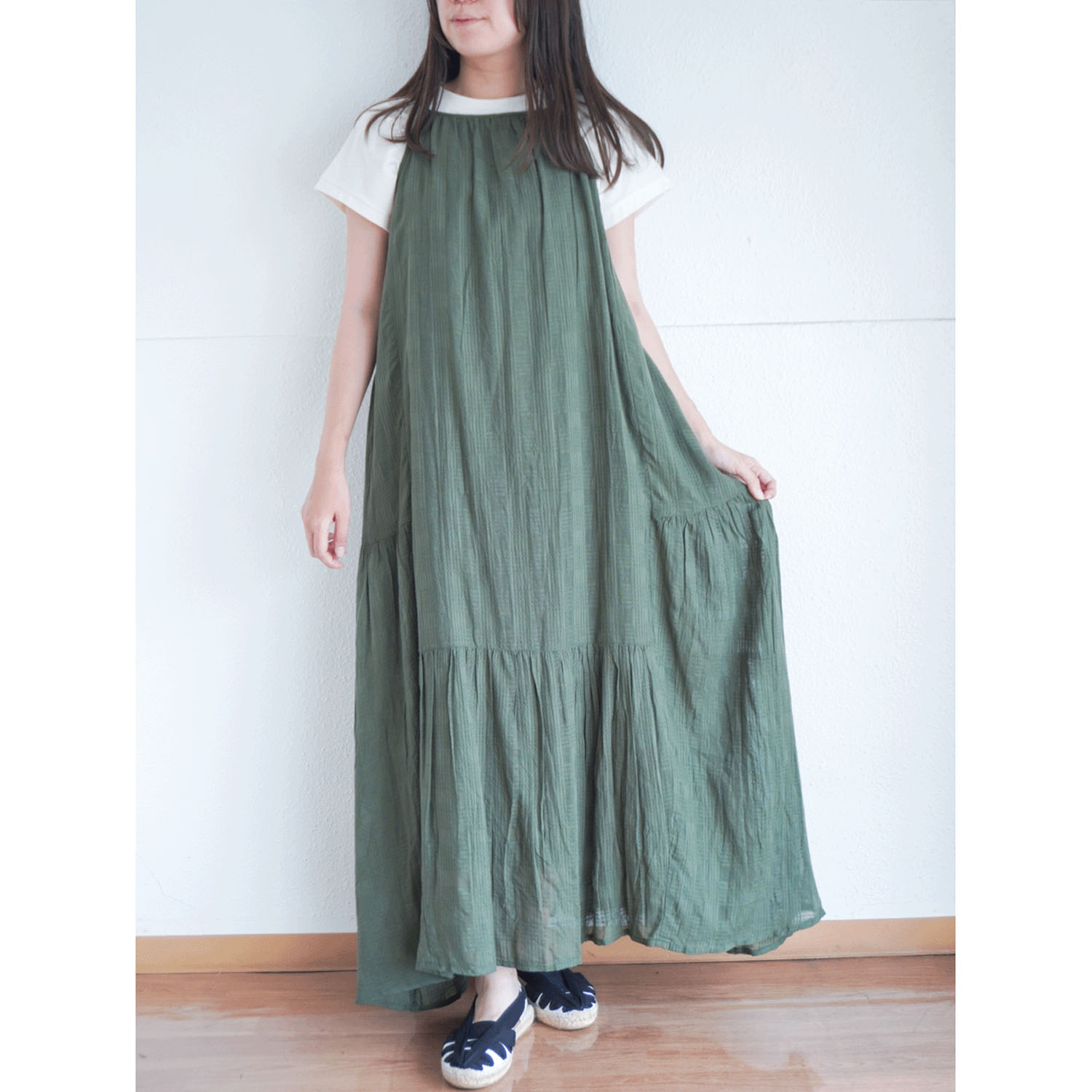 【LUPILIEN】 シアーチェックキャミワンピース