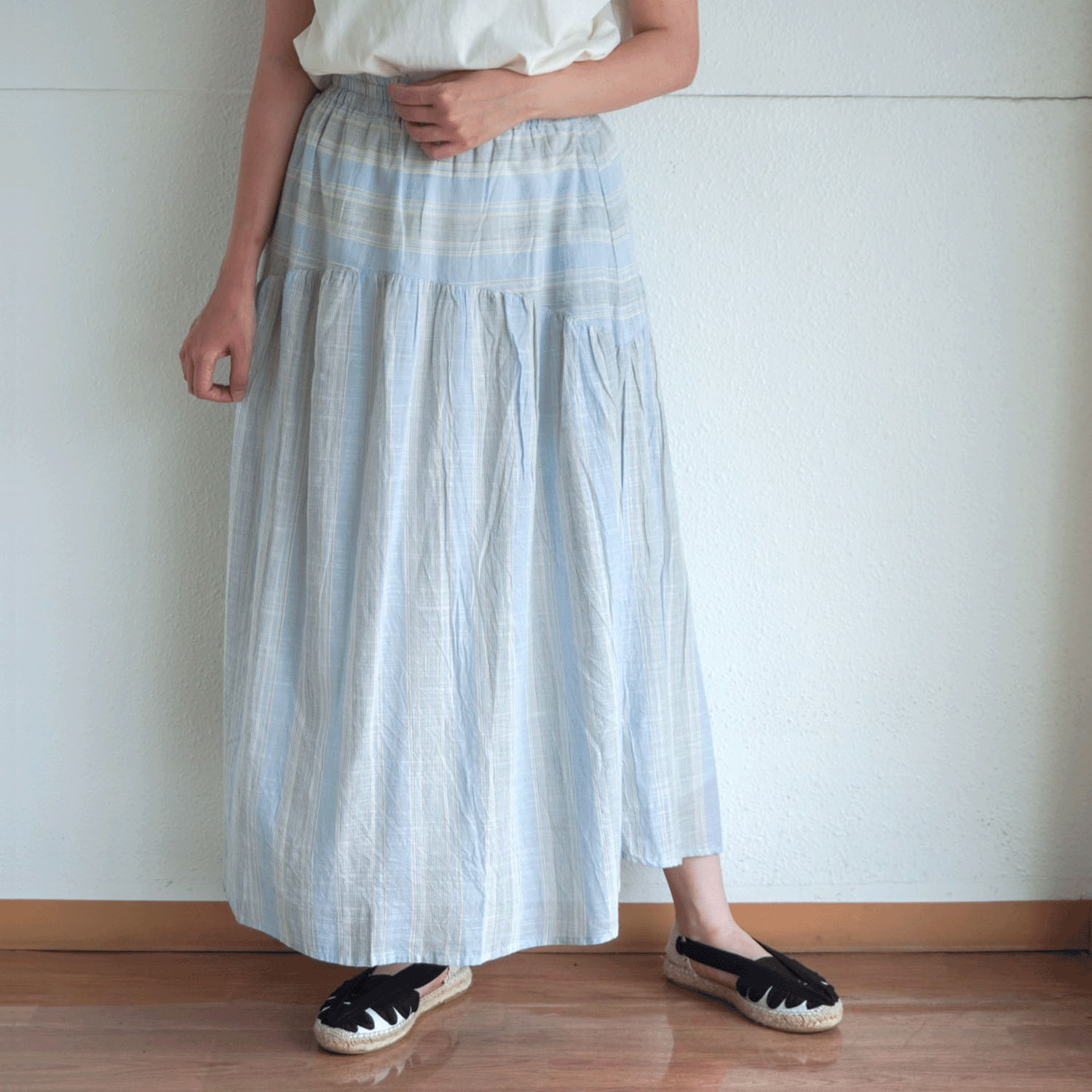 【LUPILIEN】 スラブストライプスカート