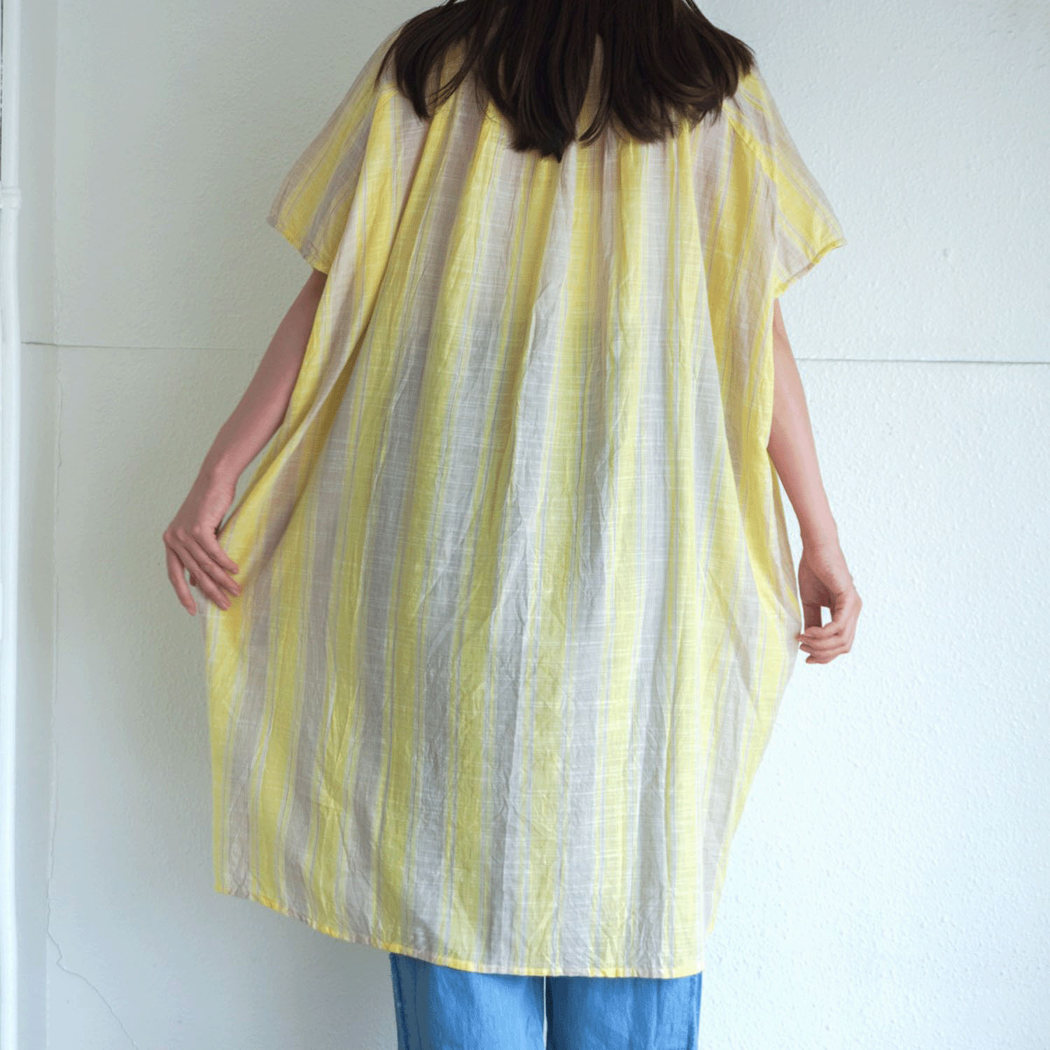 【LUPILIEN】 スラブストライプチュニックシャツ - 画像4