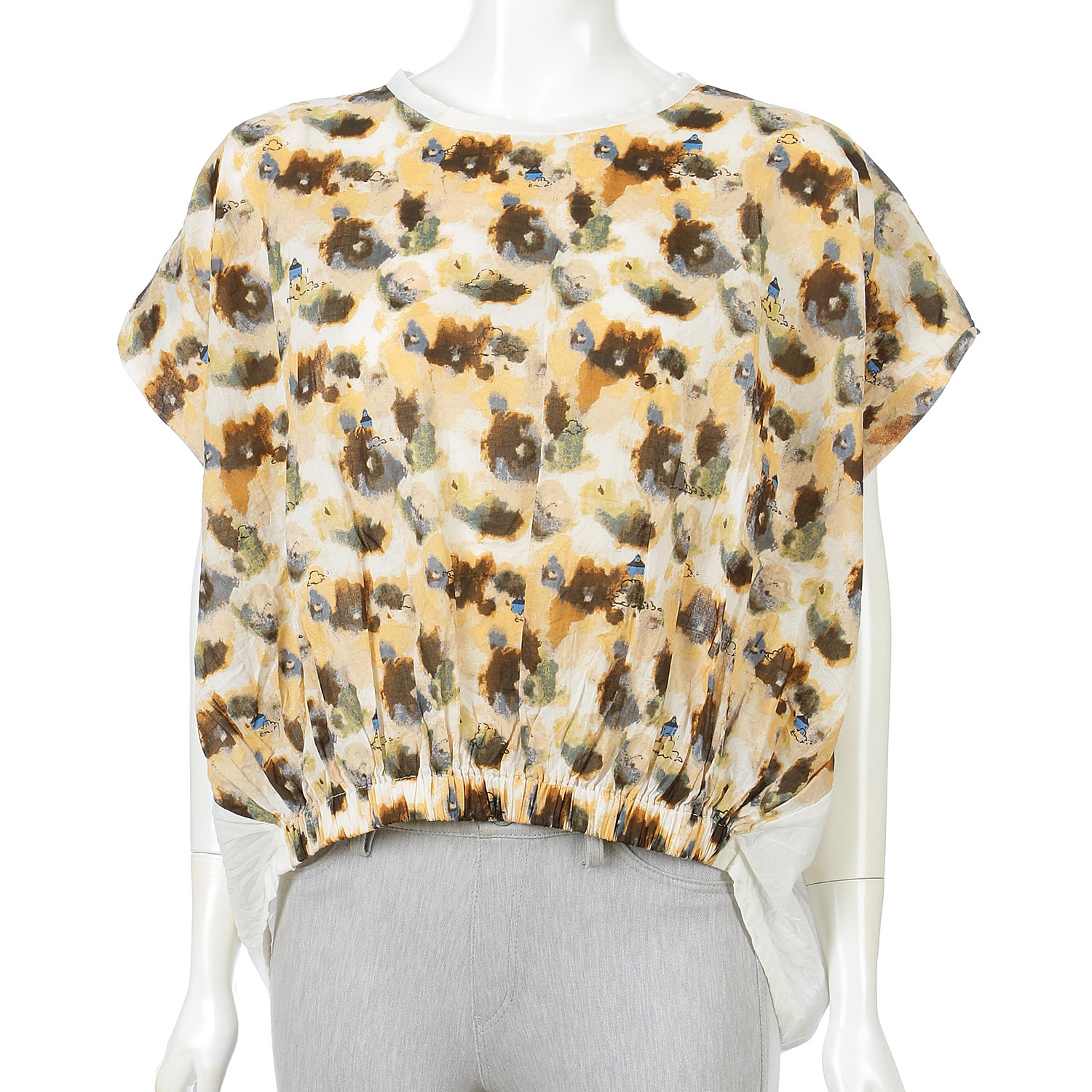 ボイル雲プリント ギャザープルオーバー