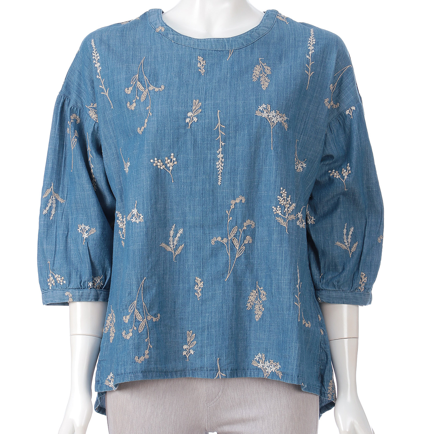 デニム刺繍チュニック