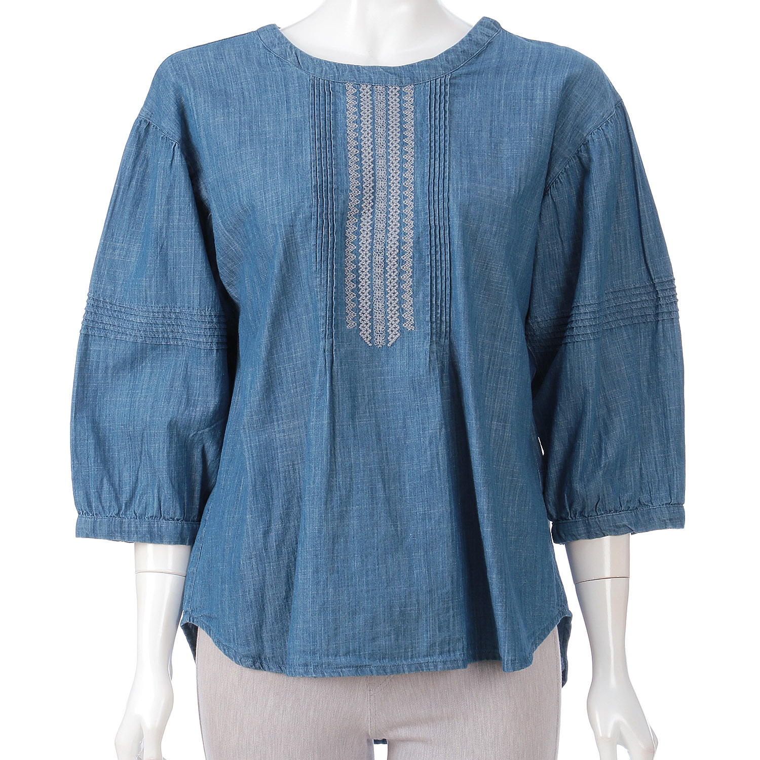 デニム刺繍チュニック