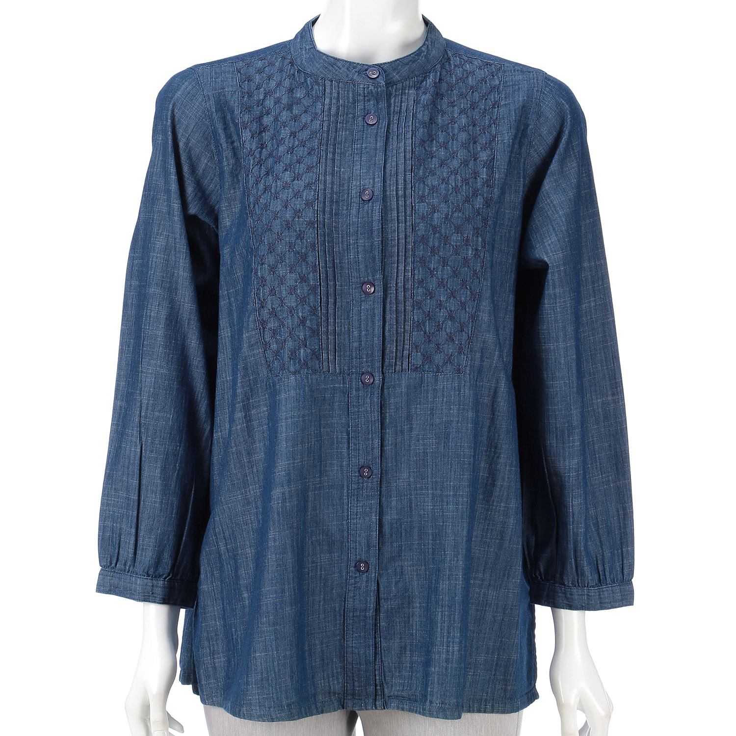 デニム刺繍使いブラウス - 画像4