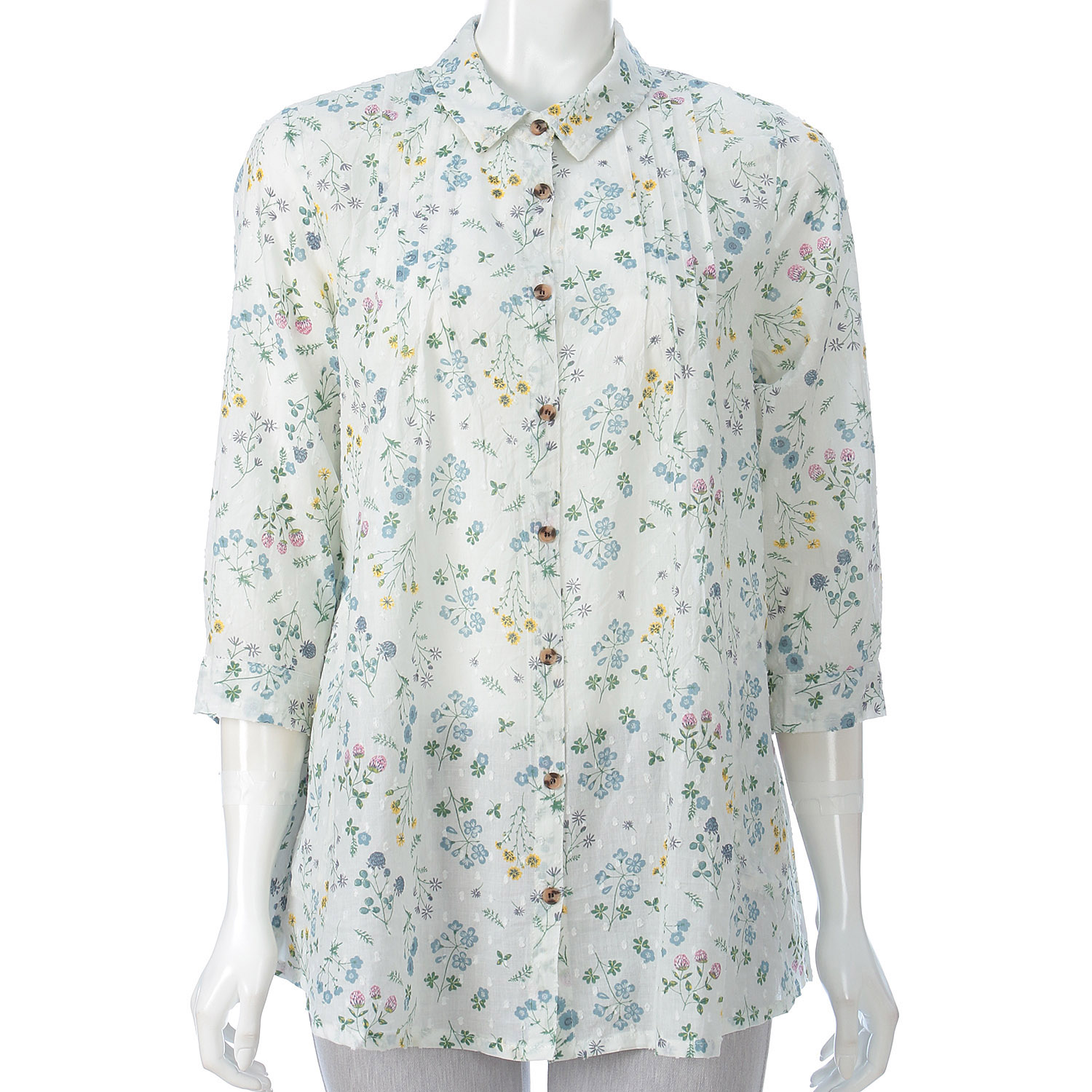 花柄プリントブラウス