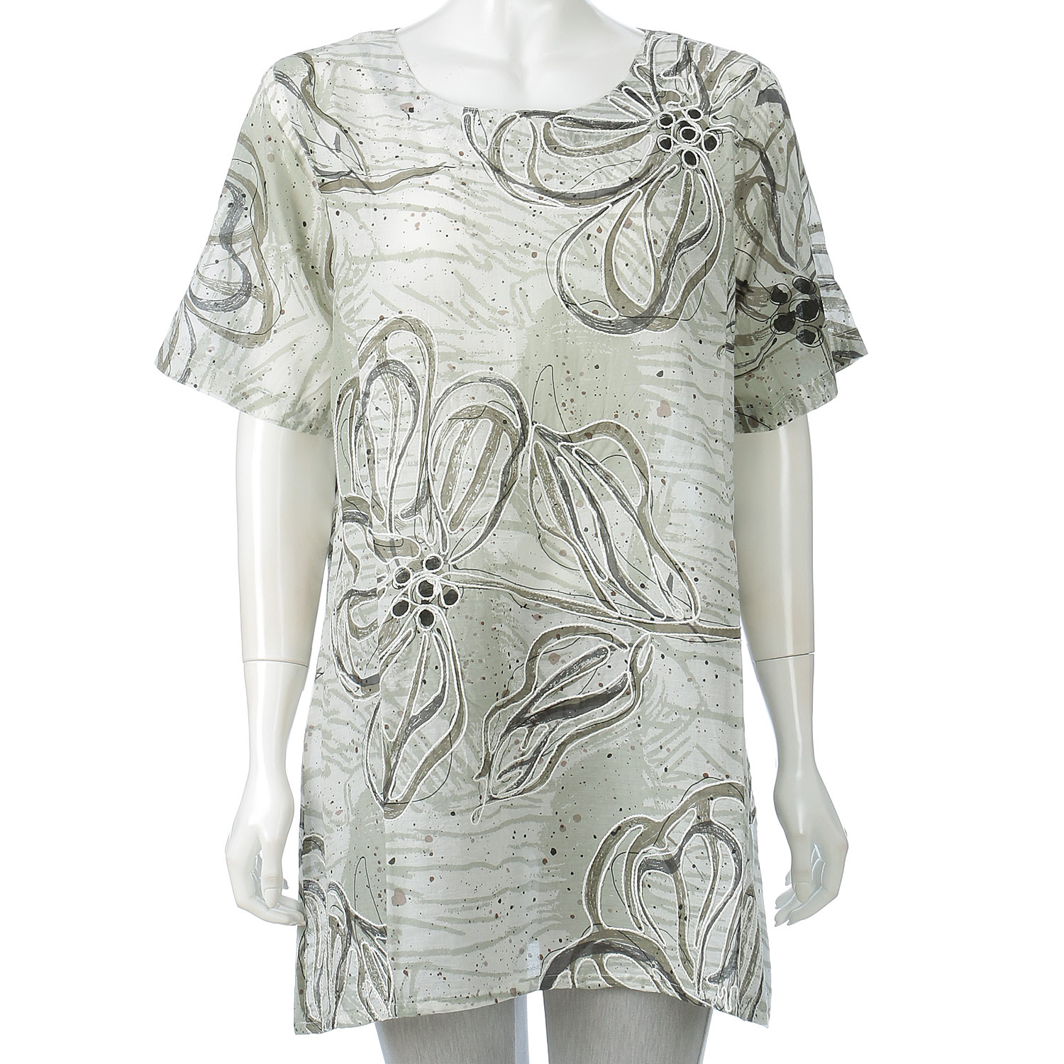 刺繍プリントチュニック - 画像3