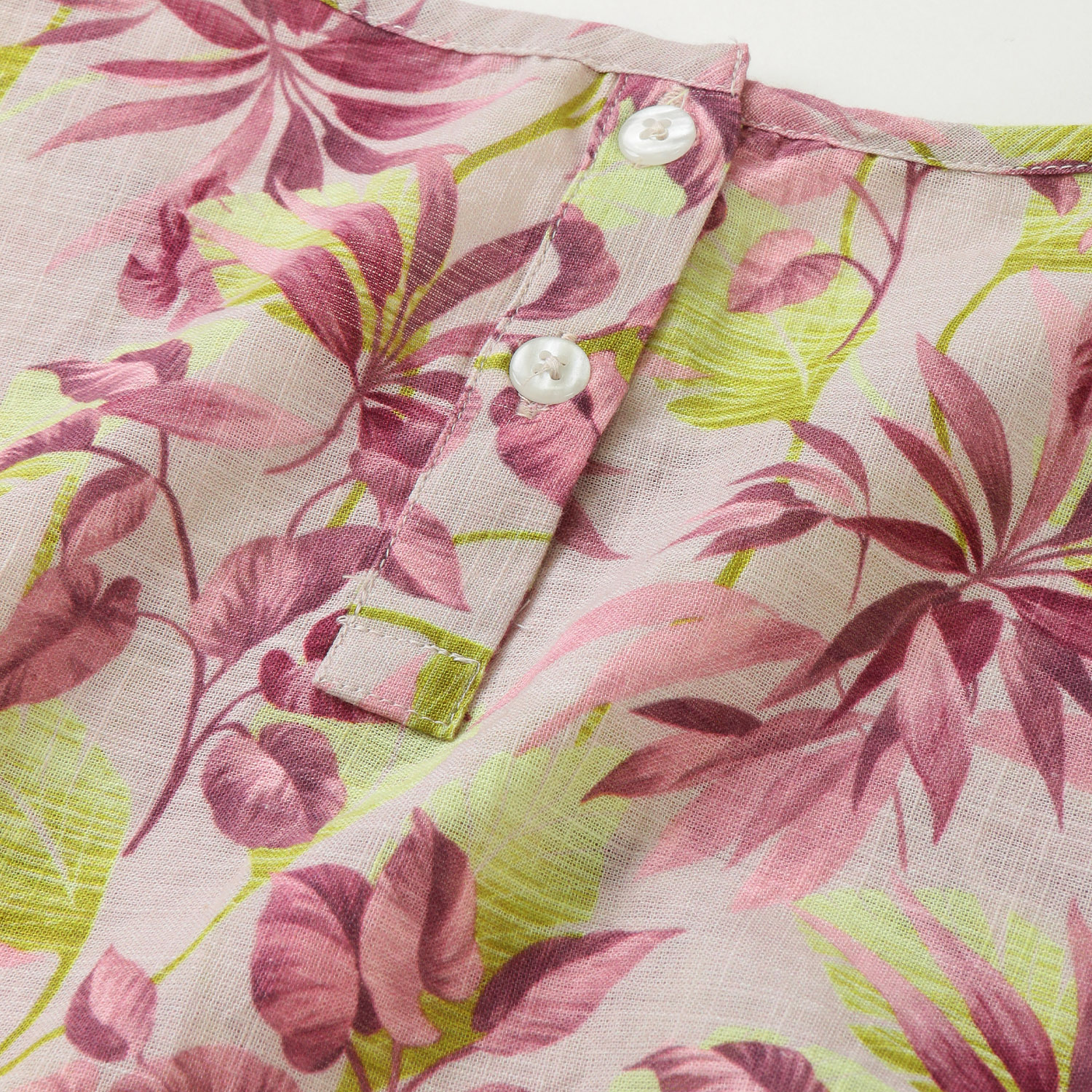 綿100花柄プリントノースリーブワンピース - 画像6