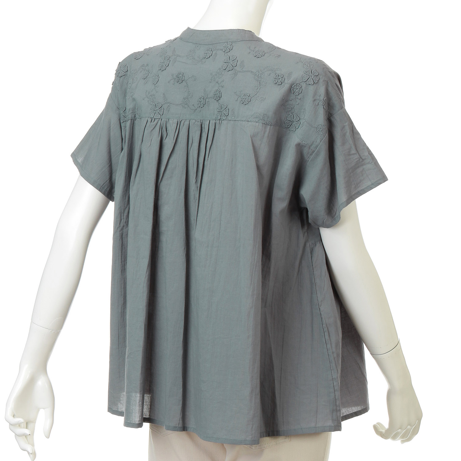 ピンタックX花柄刺繍プルオーバー - 画像6