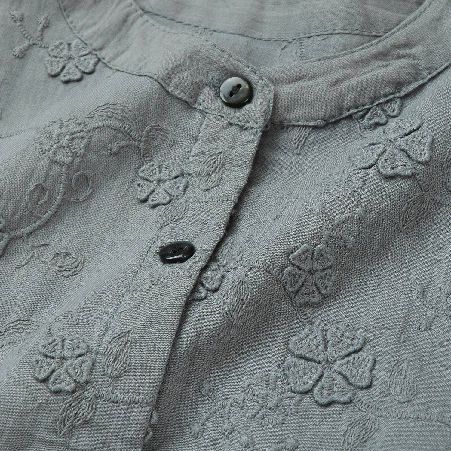 ピンタックX花柄刺繍プルオーバー - 画像7