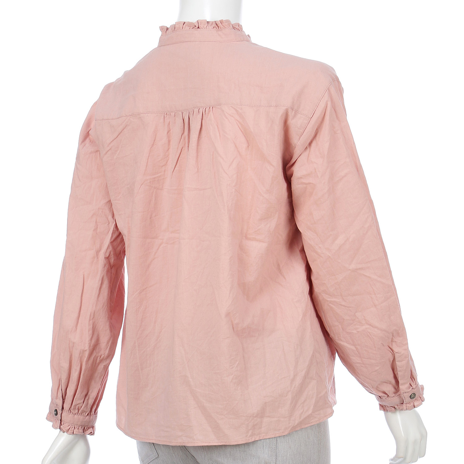 コットンフリルカラーブラウス - 画像5