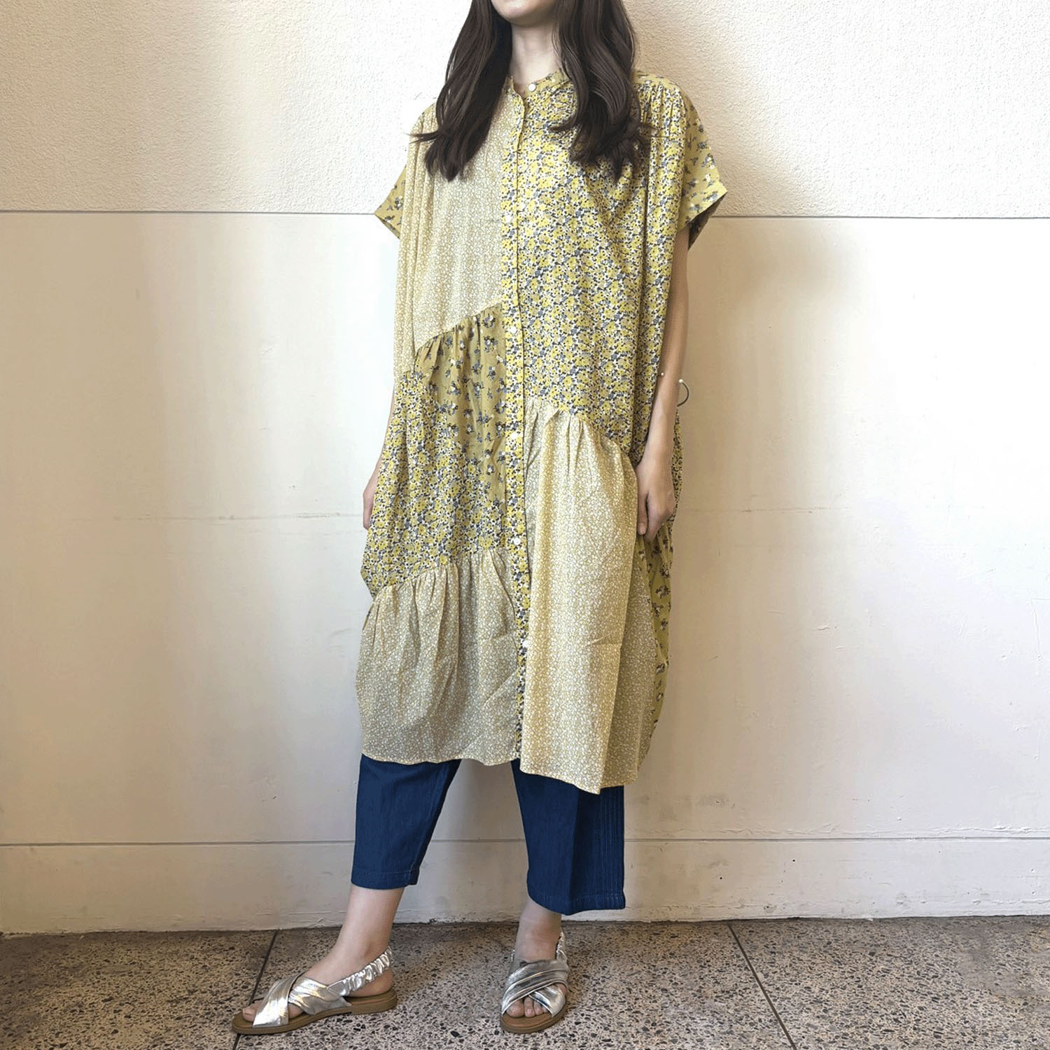 【LUPILIEN】 パッチワークティアードワンピース - 画像10