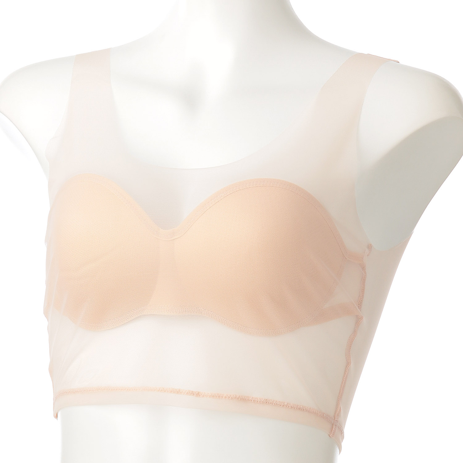 スキントーンインナー カップ付きハーフトップLL - 画像4